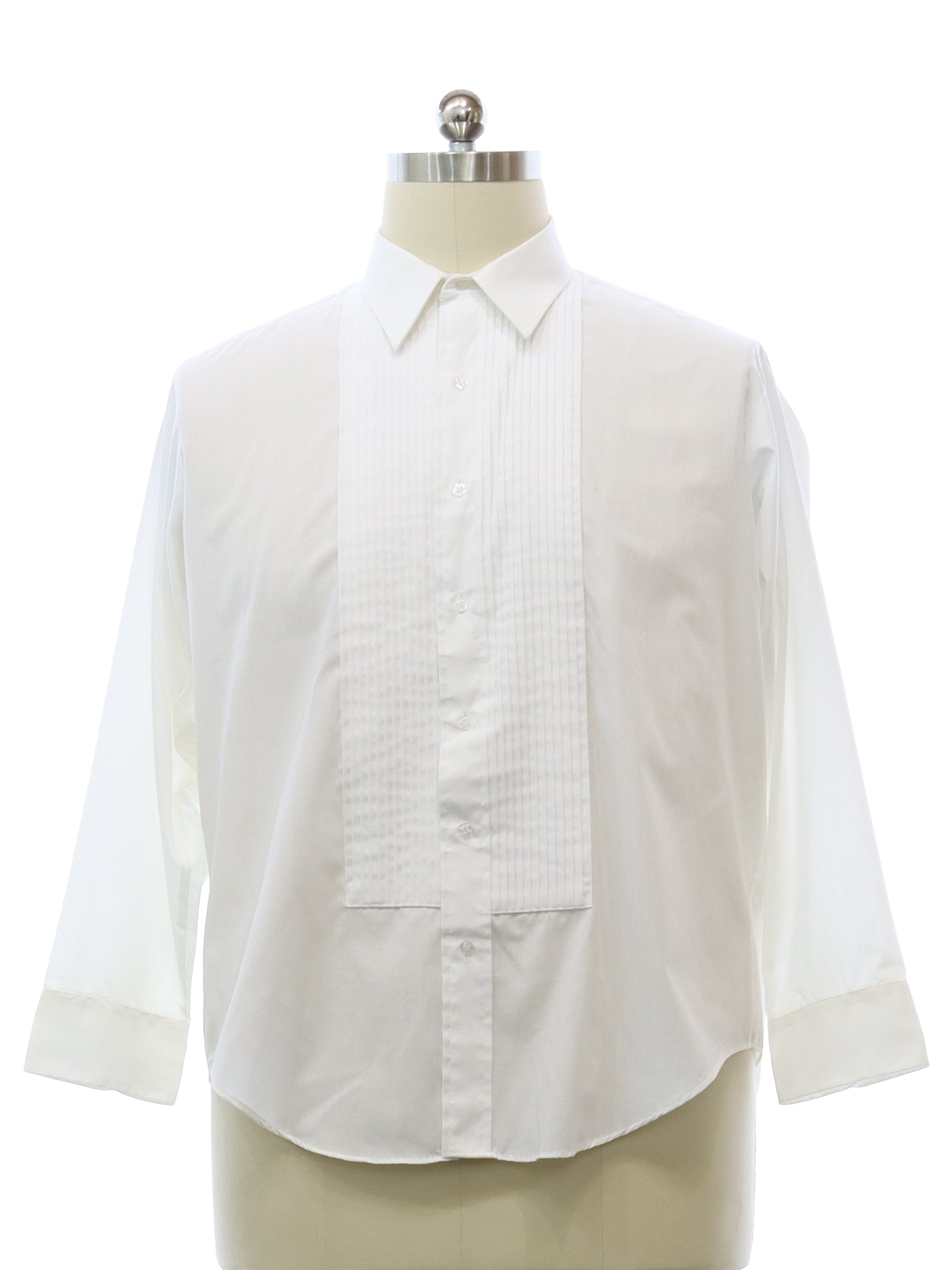 Mens Pleated Tuxedo Shirt
