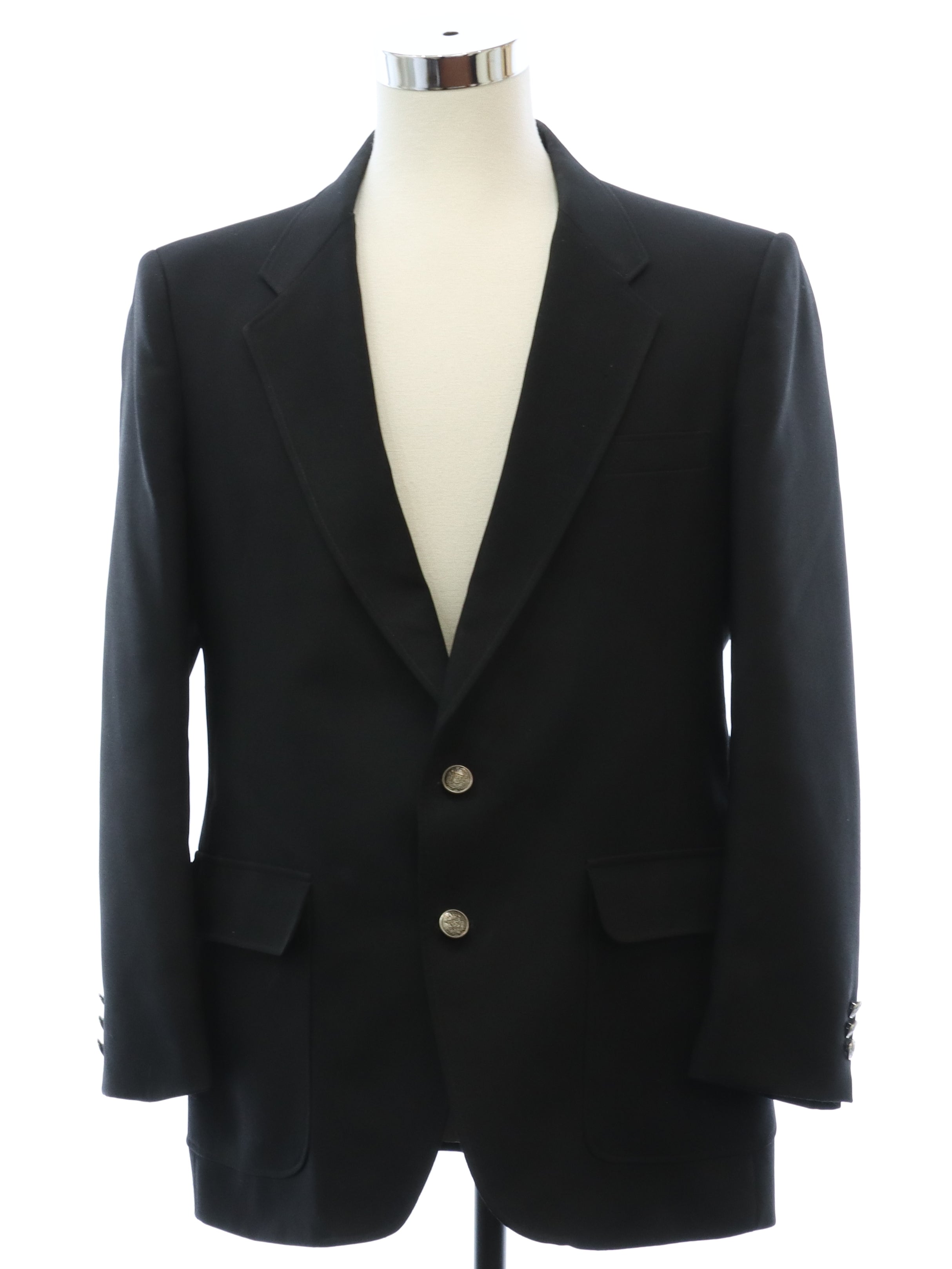 Mens Black DIsco Blazer Style Sport Coat Jacket