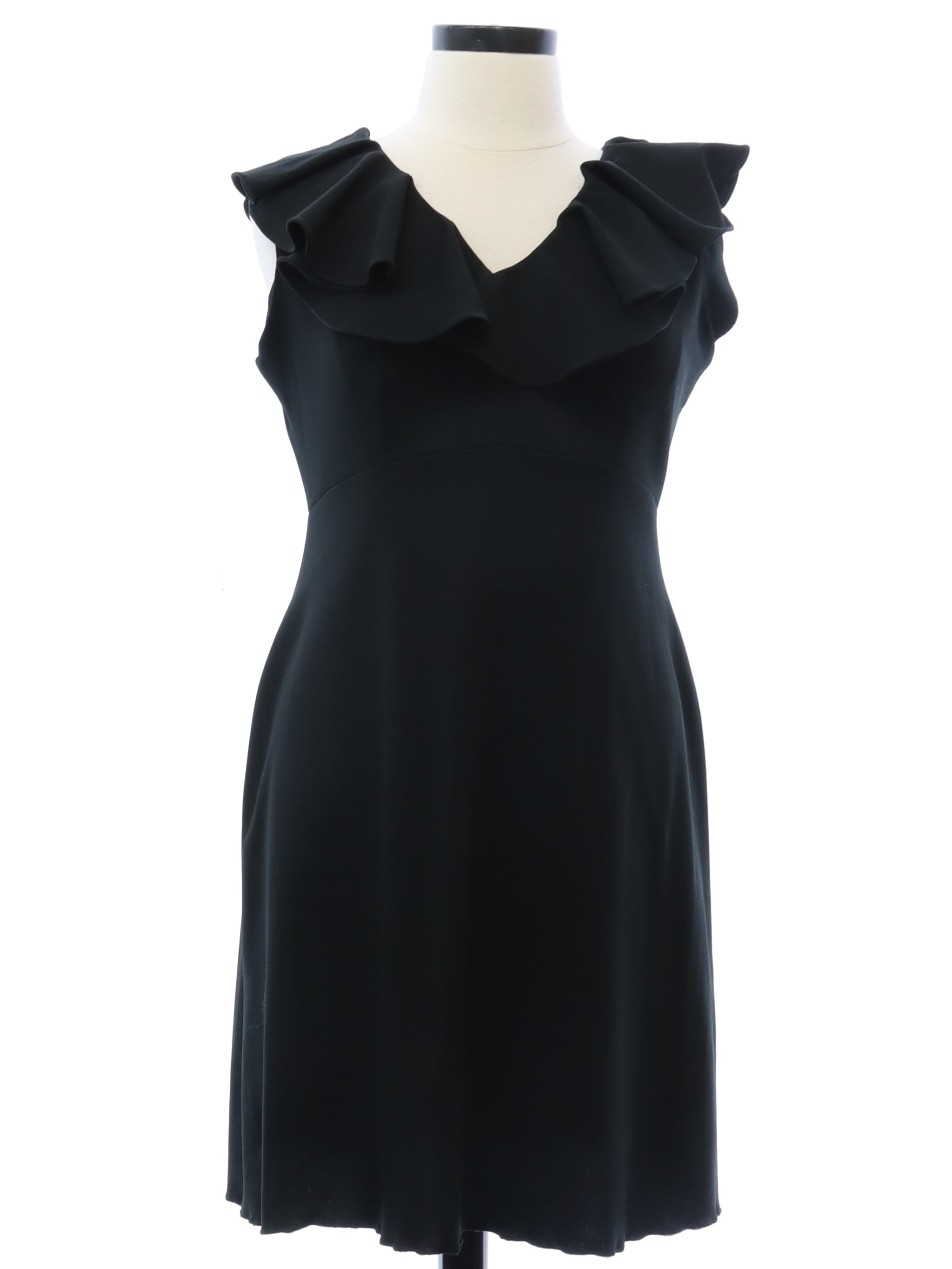 Womens Black Mod Knit Dress