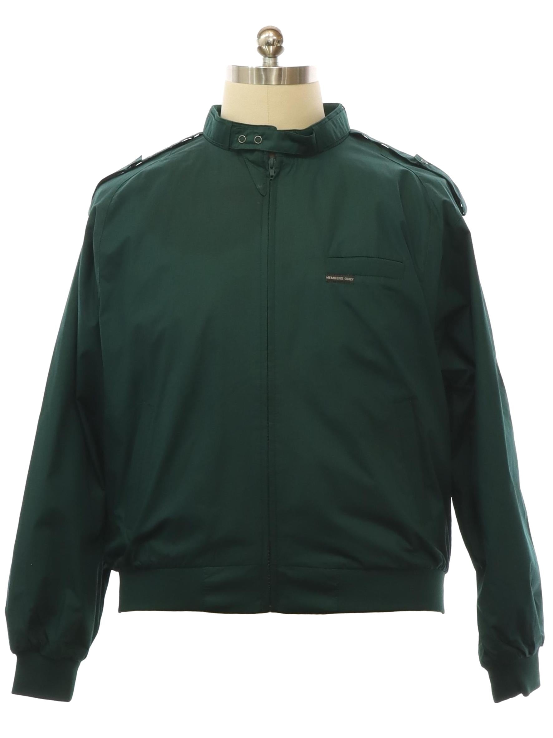 Mens Dark Green Members Only Jacket