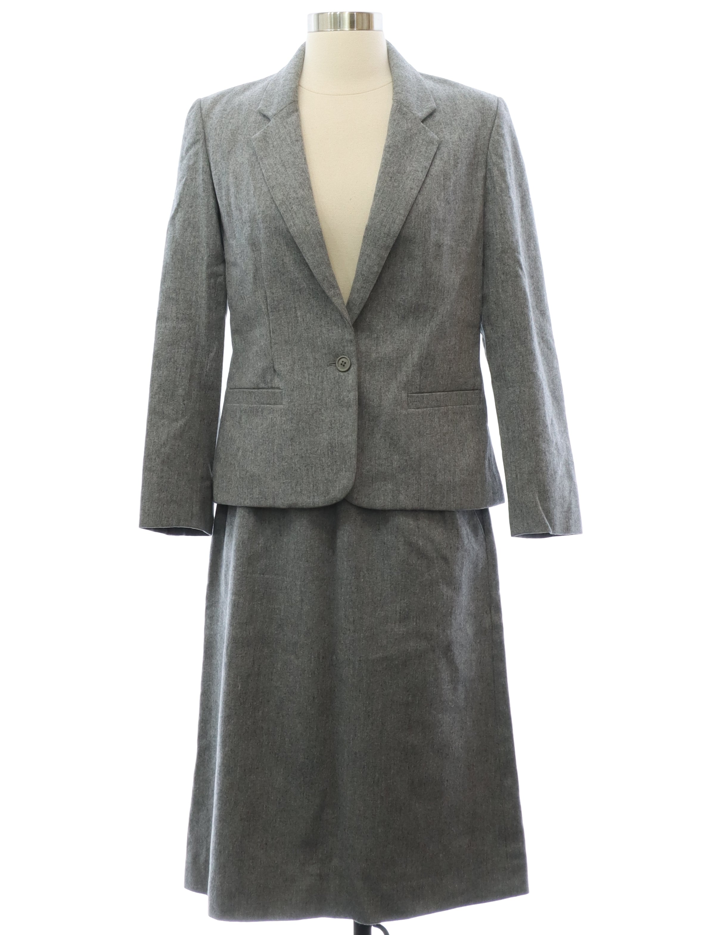 Womens Blended Wool Suit