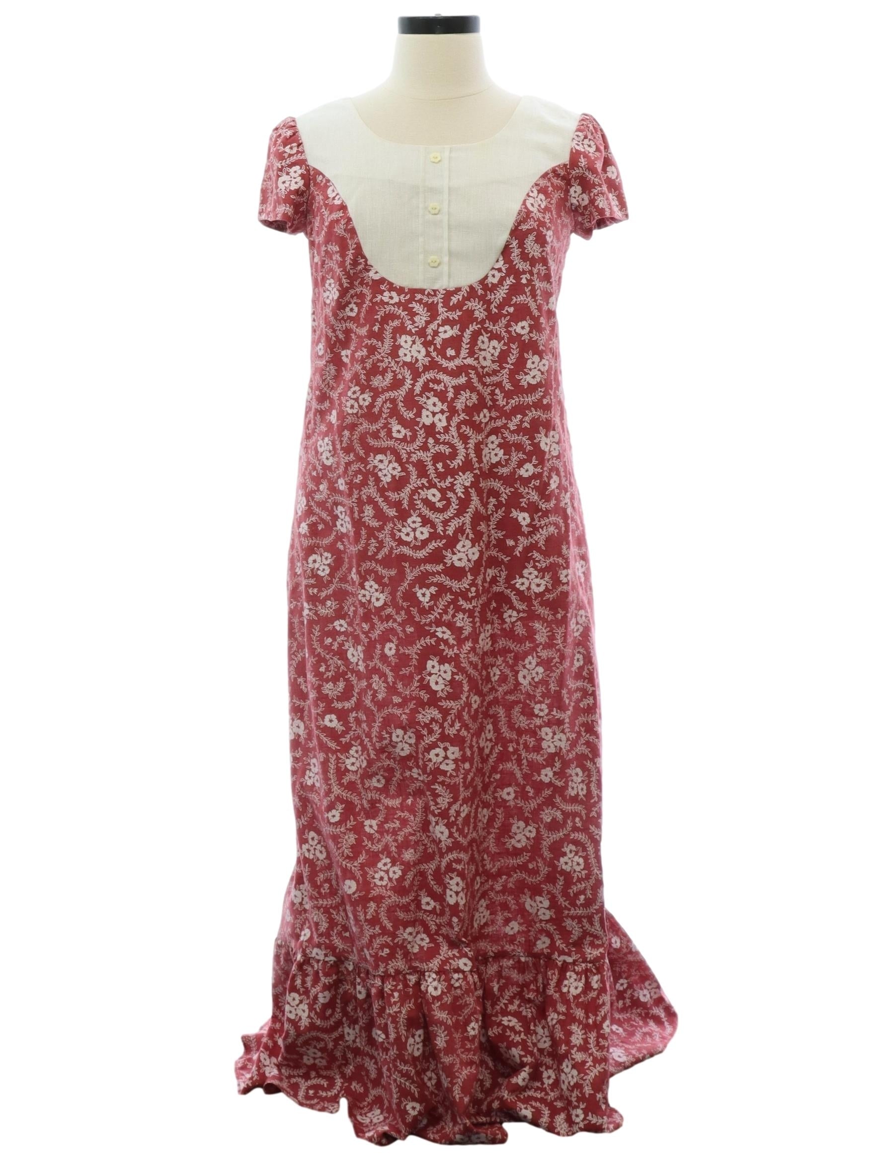 Womens Lore Nei Prairie Style Hawaiian Dress