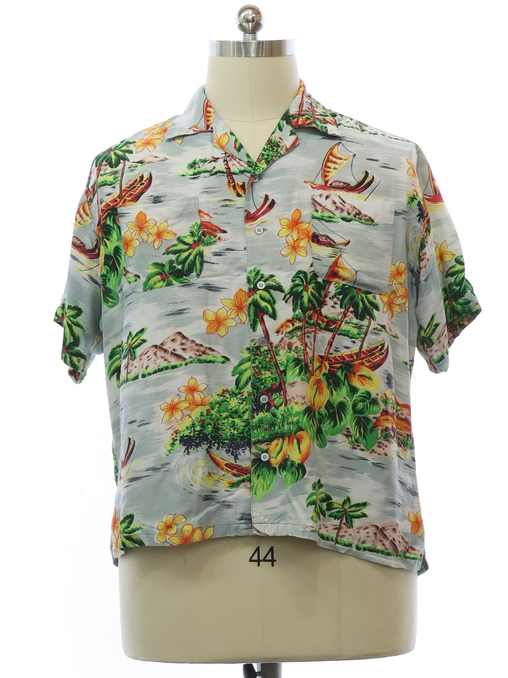Mens Rayon Hawaiian Shirt