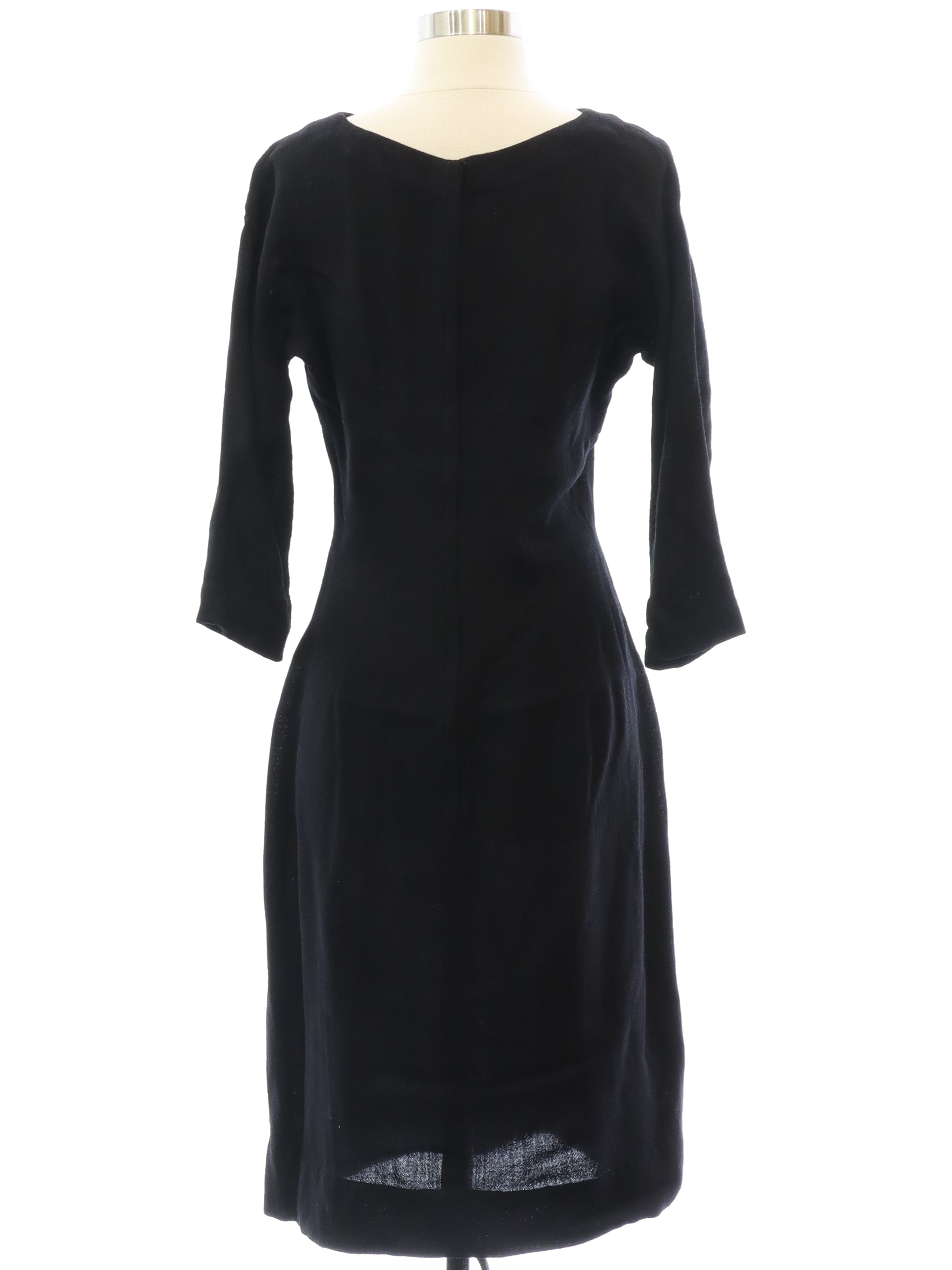 Womens Black Wool Dress