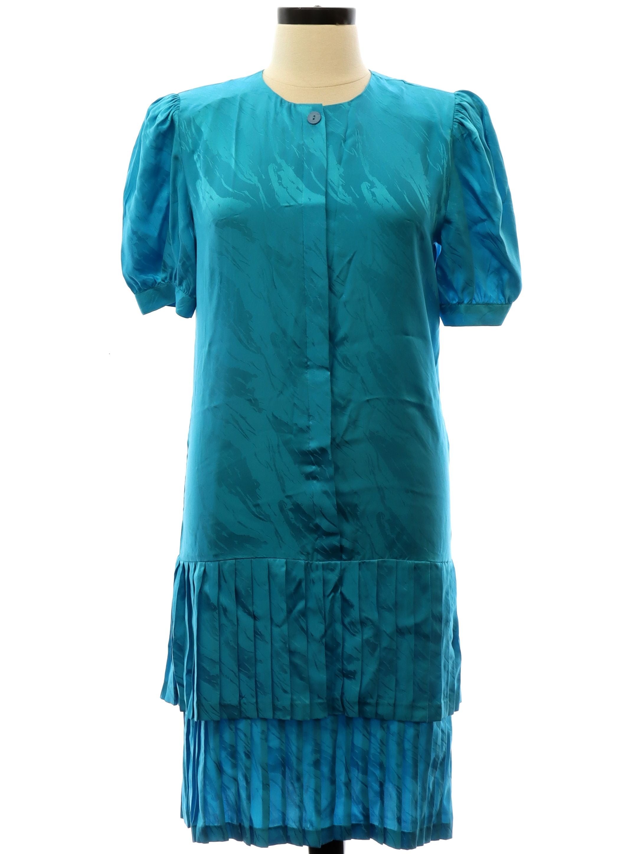 Womens Totally 80s Look Silk Dress