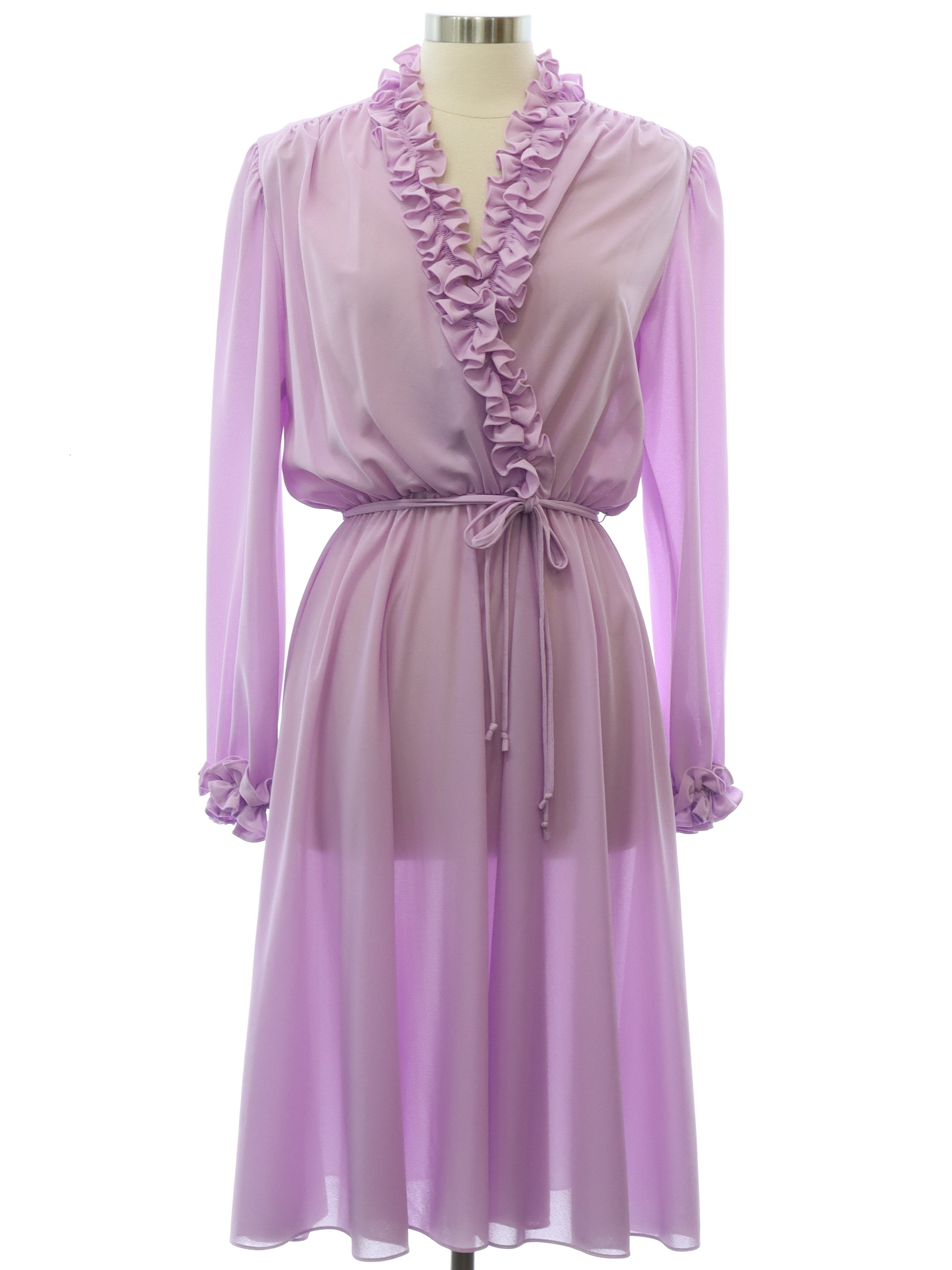 Womens Ruffled Disco Style Dress