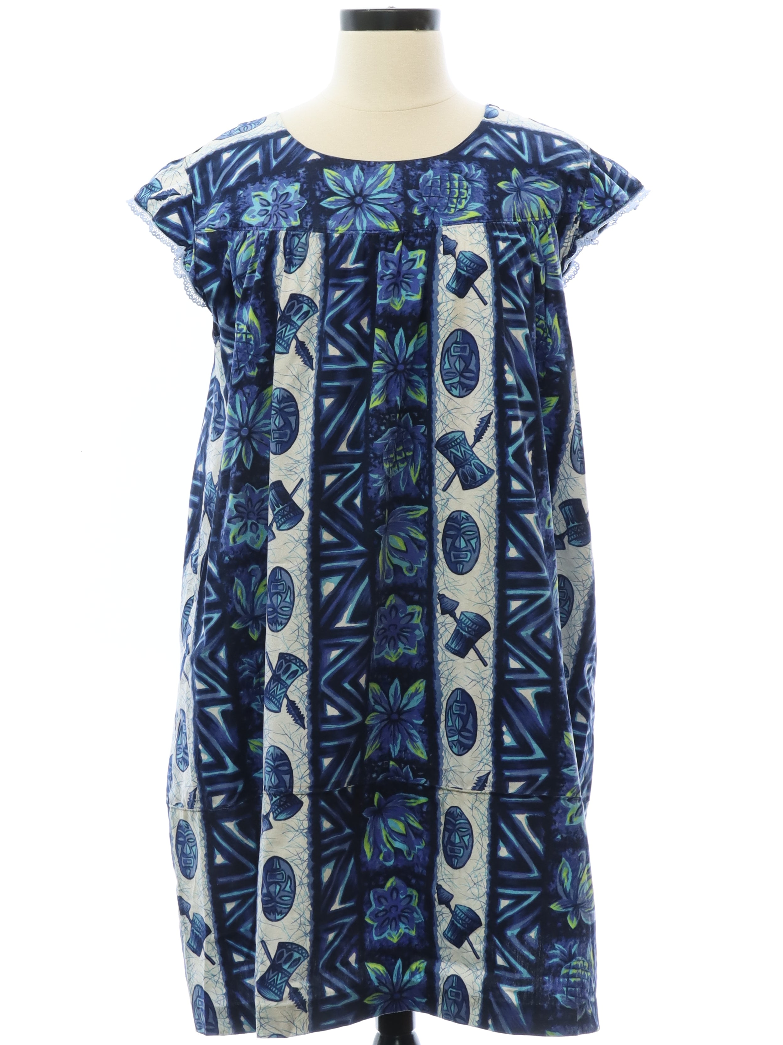 Womens Ui Maikai Hawaiian MuuMuu Dress