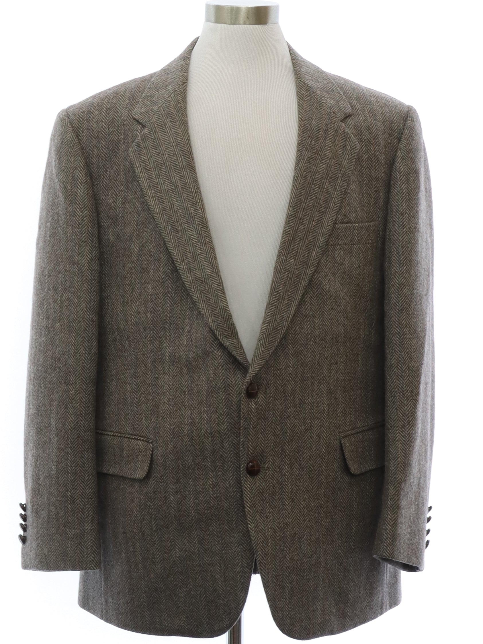 Mens Wool Tweed Blazer Style Sport Coat Jacket