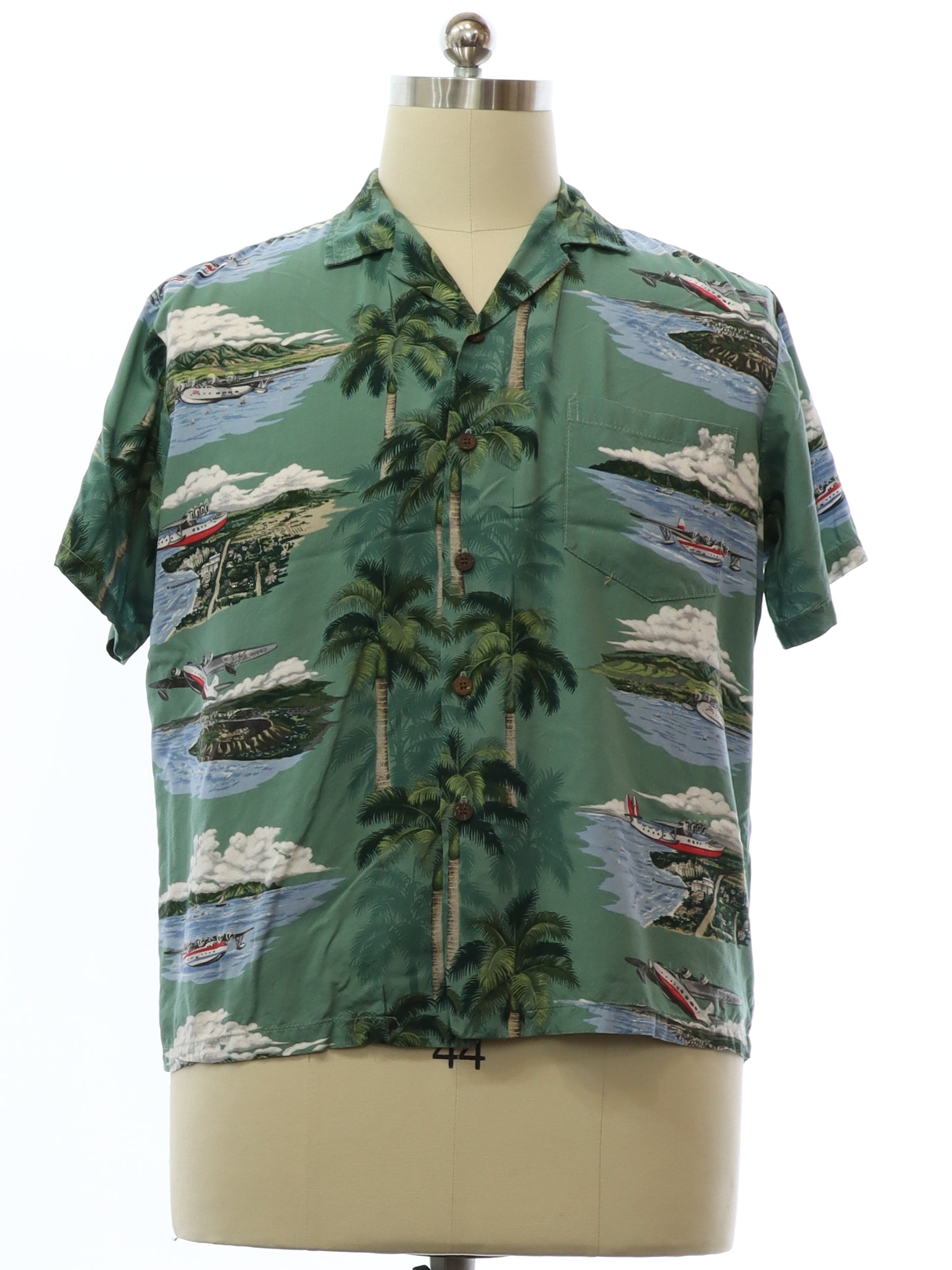 Mens Bishop St Rayon Hawaiian Shirt