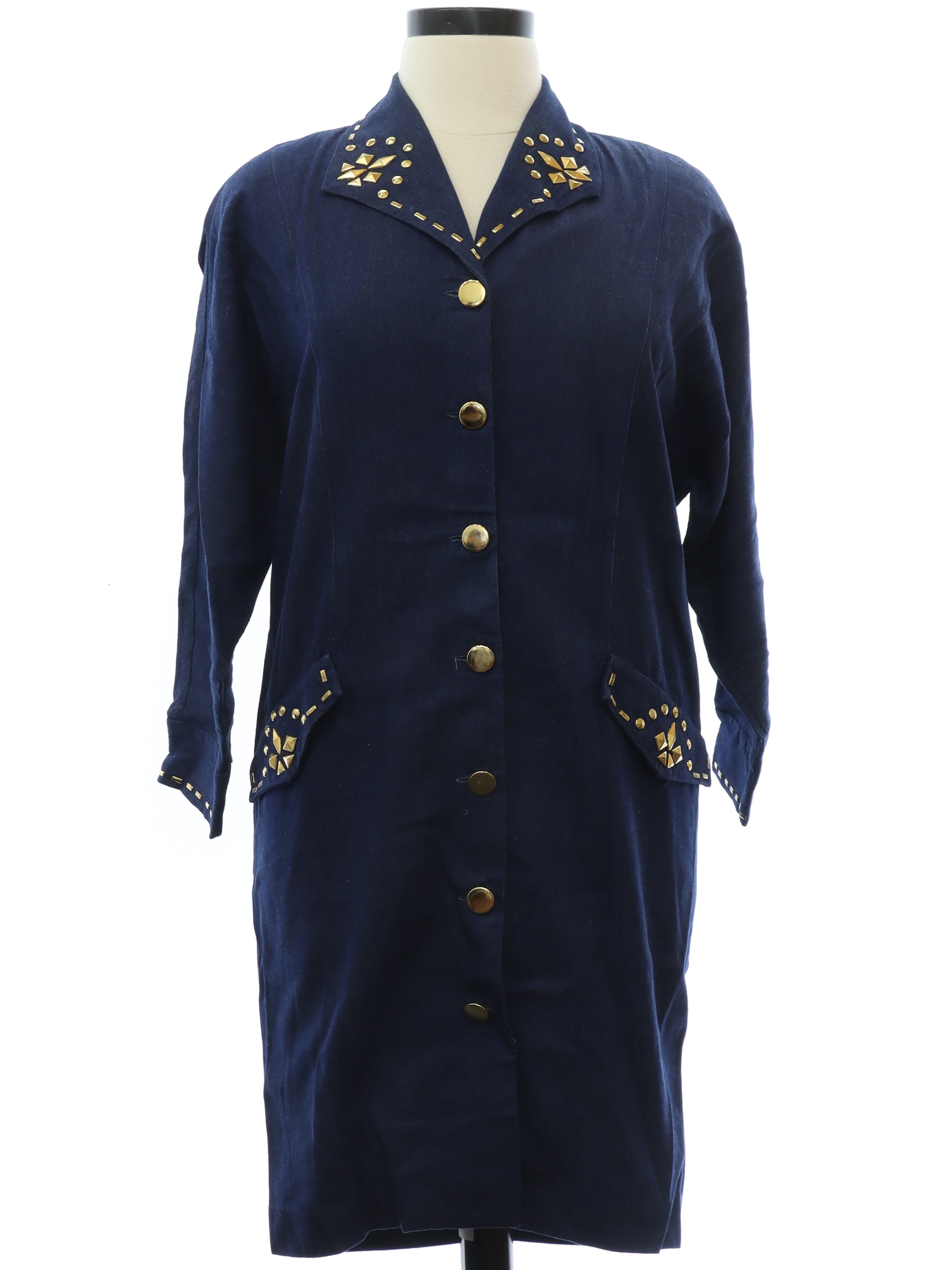 Womens Totally 80s Dark Blue Dress