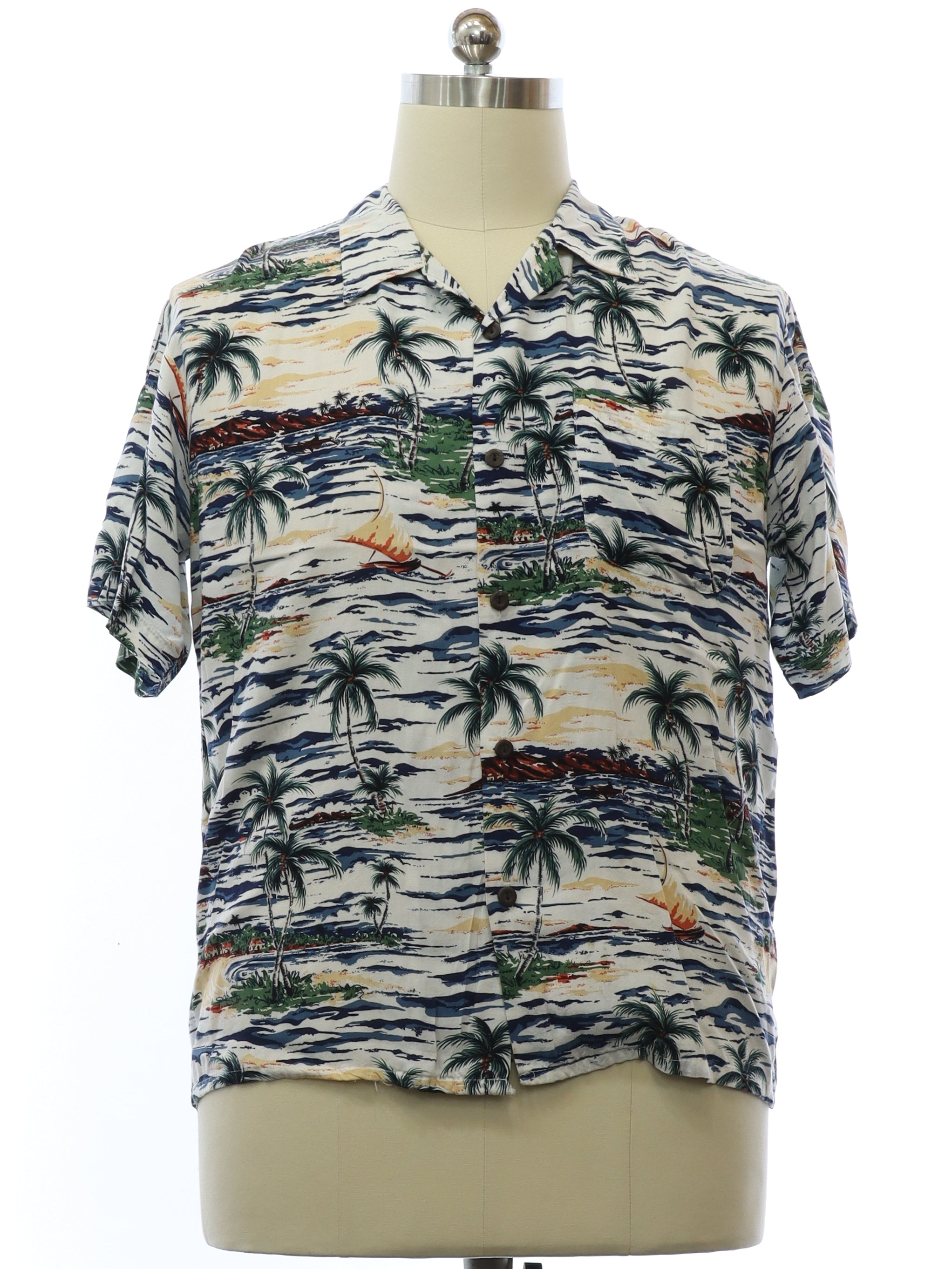 Mens Rayon Hawaiian Shirt