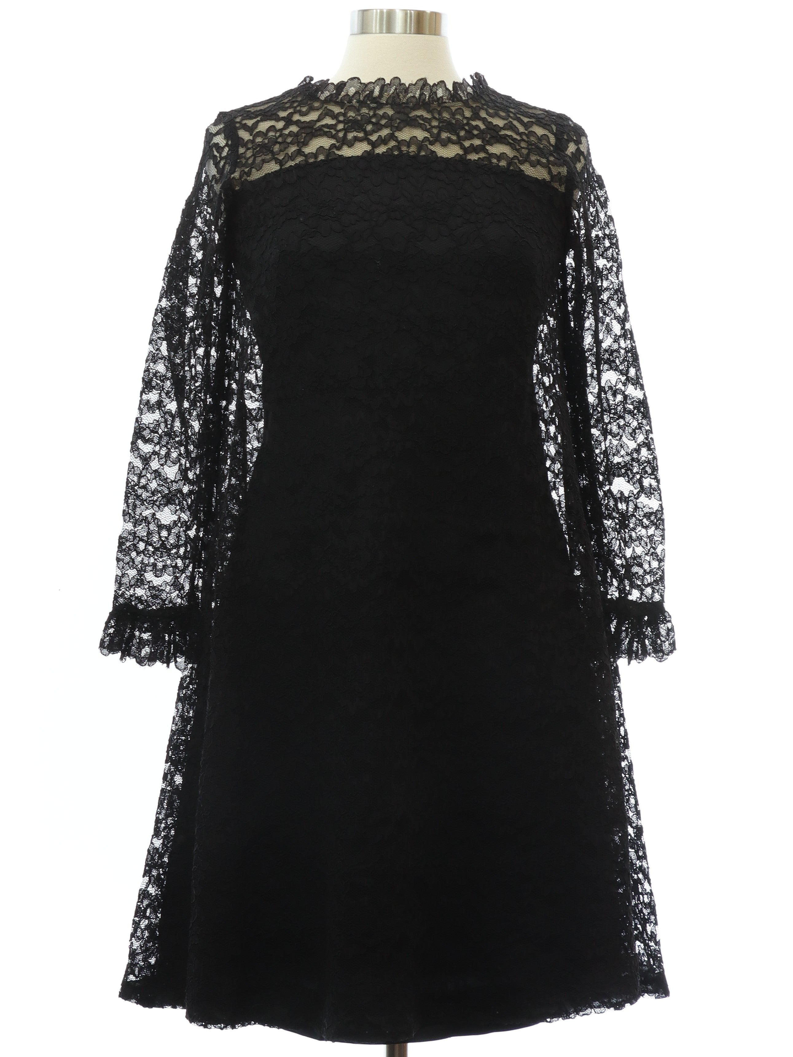 Womens Mod Lace Cocktail Dress