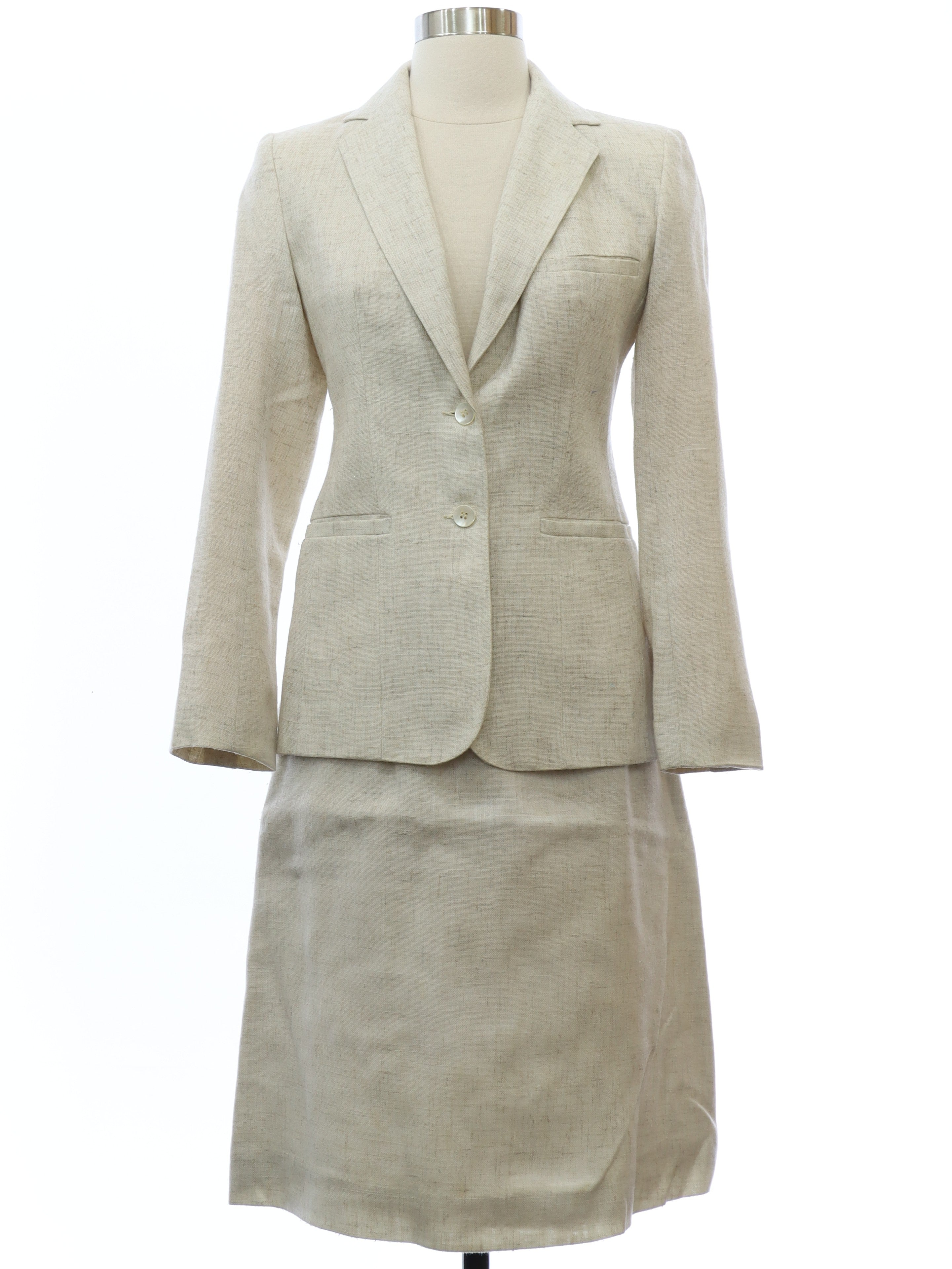 Womens Evan Picone Woven Silk Blend Secretary Suit
