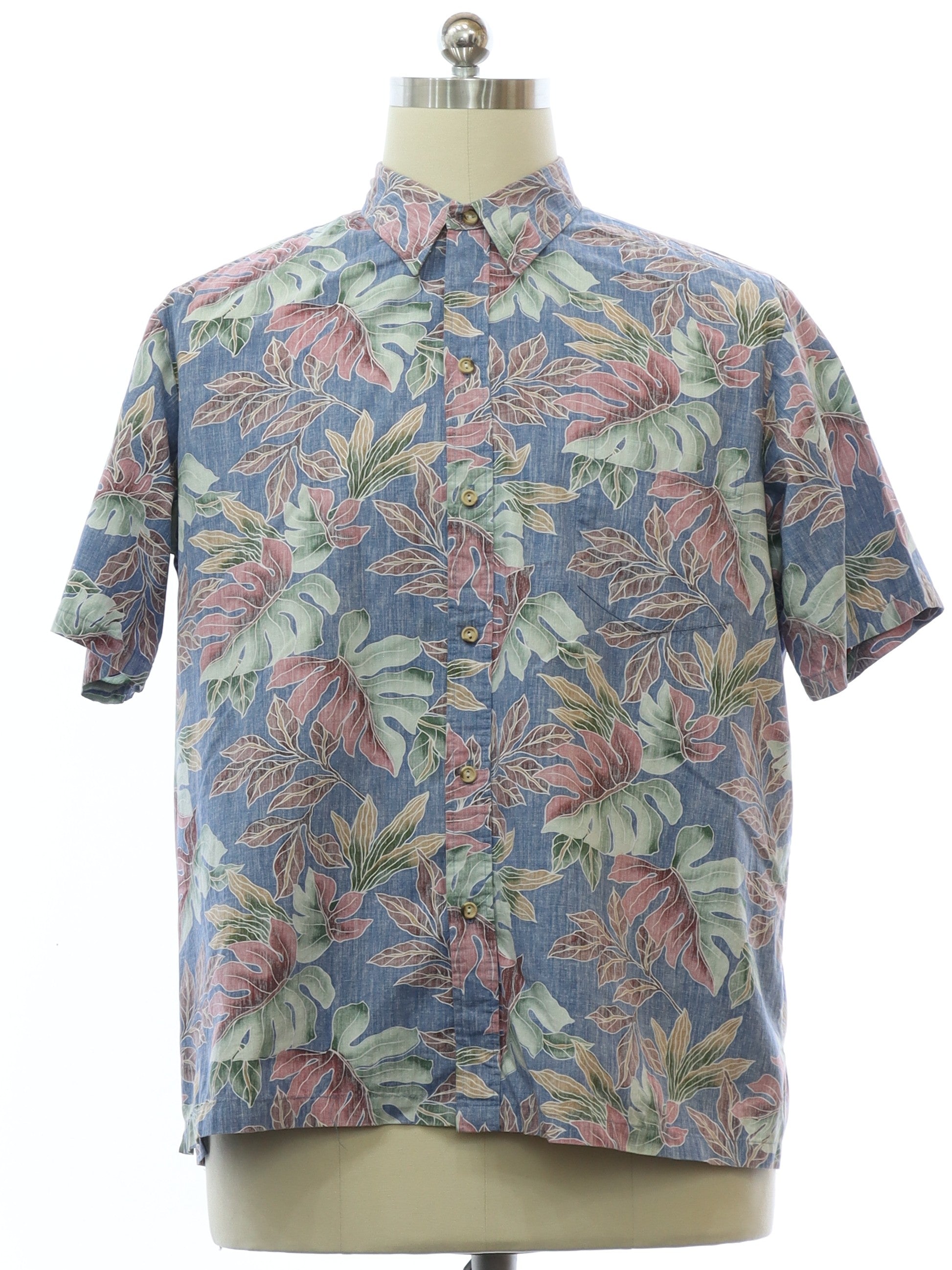 Mens Reverse Print Hawaiian Shirt