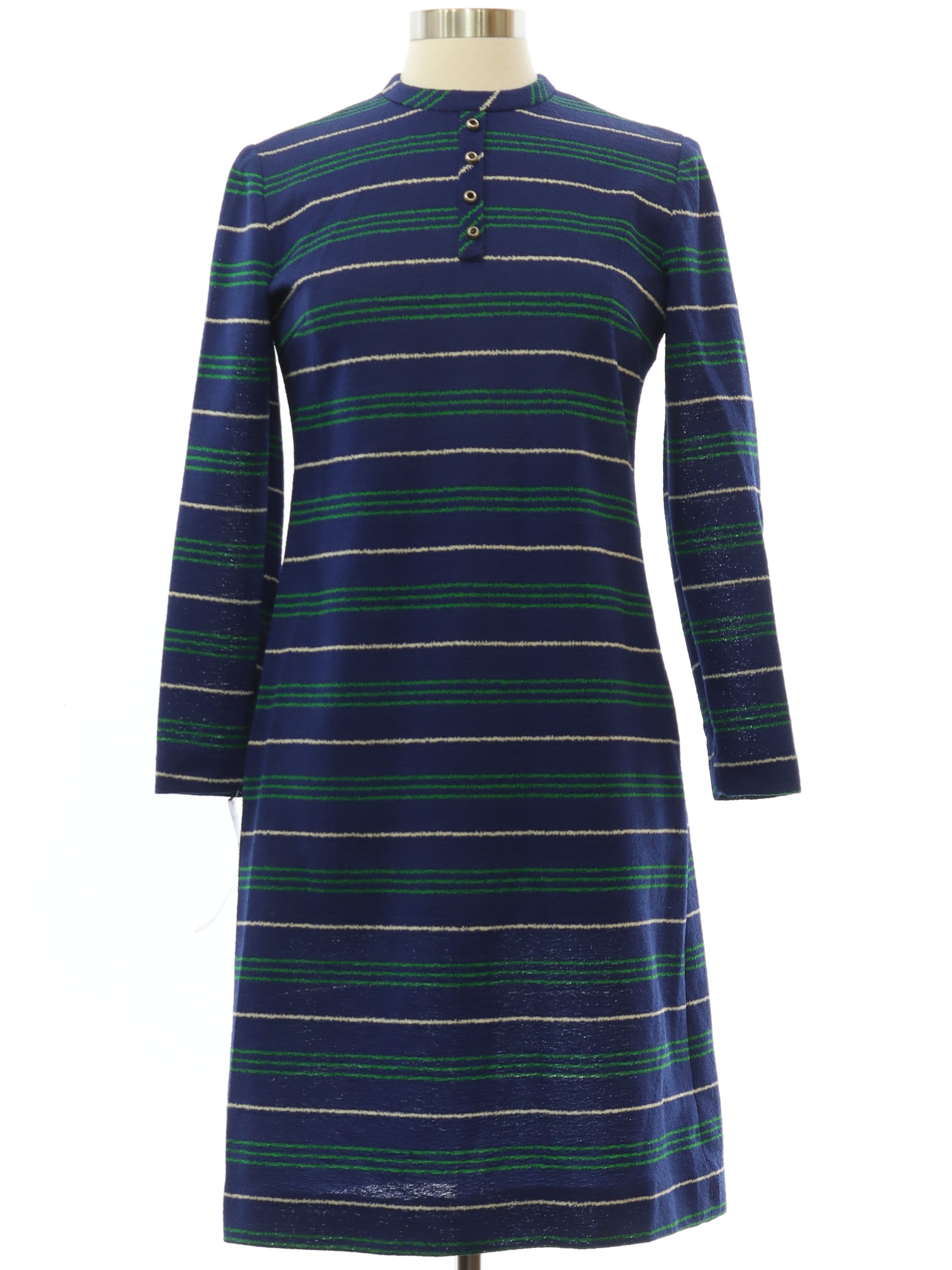 Womens L Aiglon Twiggy Style Mod Knit Dress