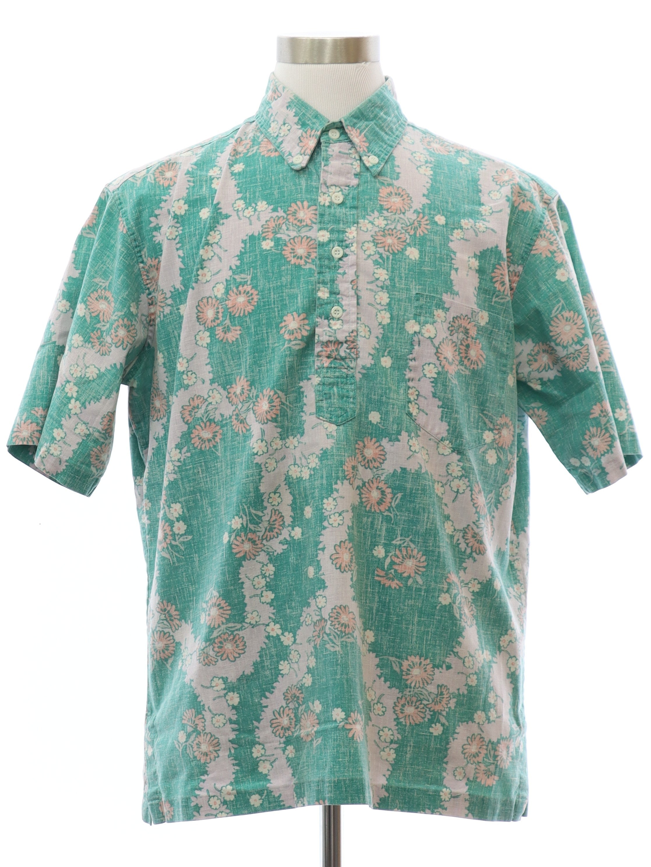 Mens Reyn Spooner Reverse Print Cotton Hawaiian Shirt