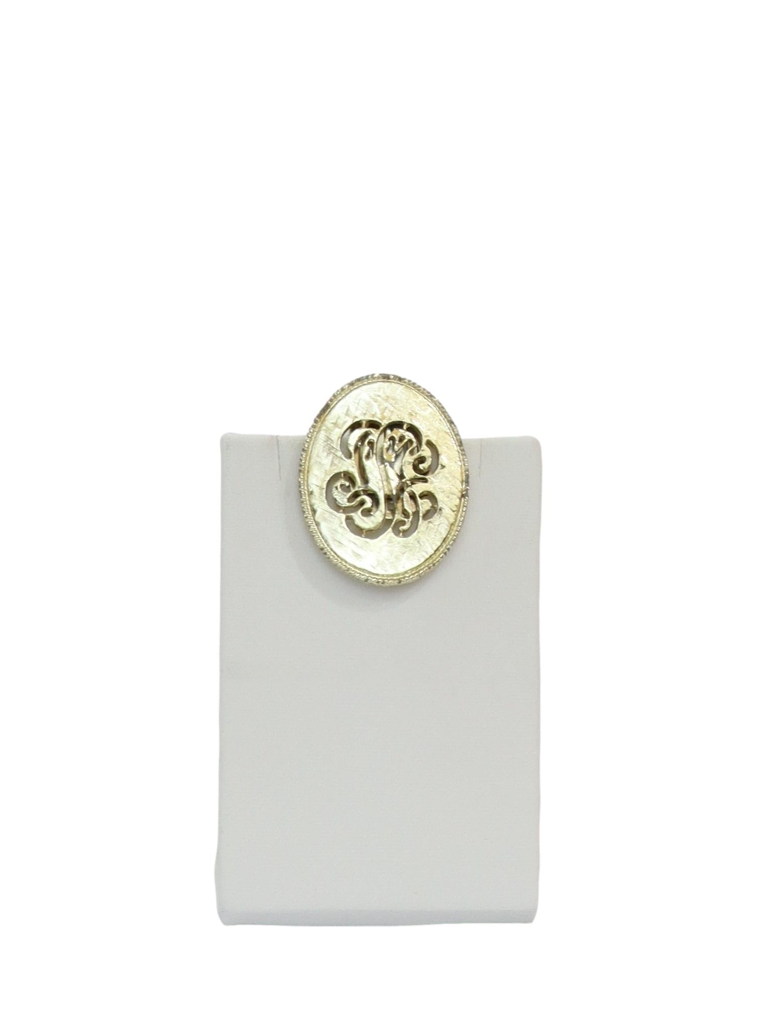 Womens Accessories - Brass Gold tone Metal Scarf Holder