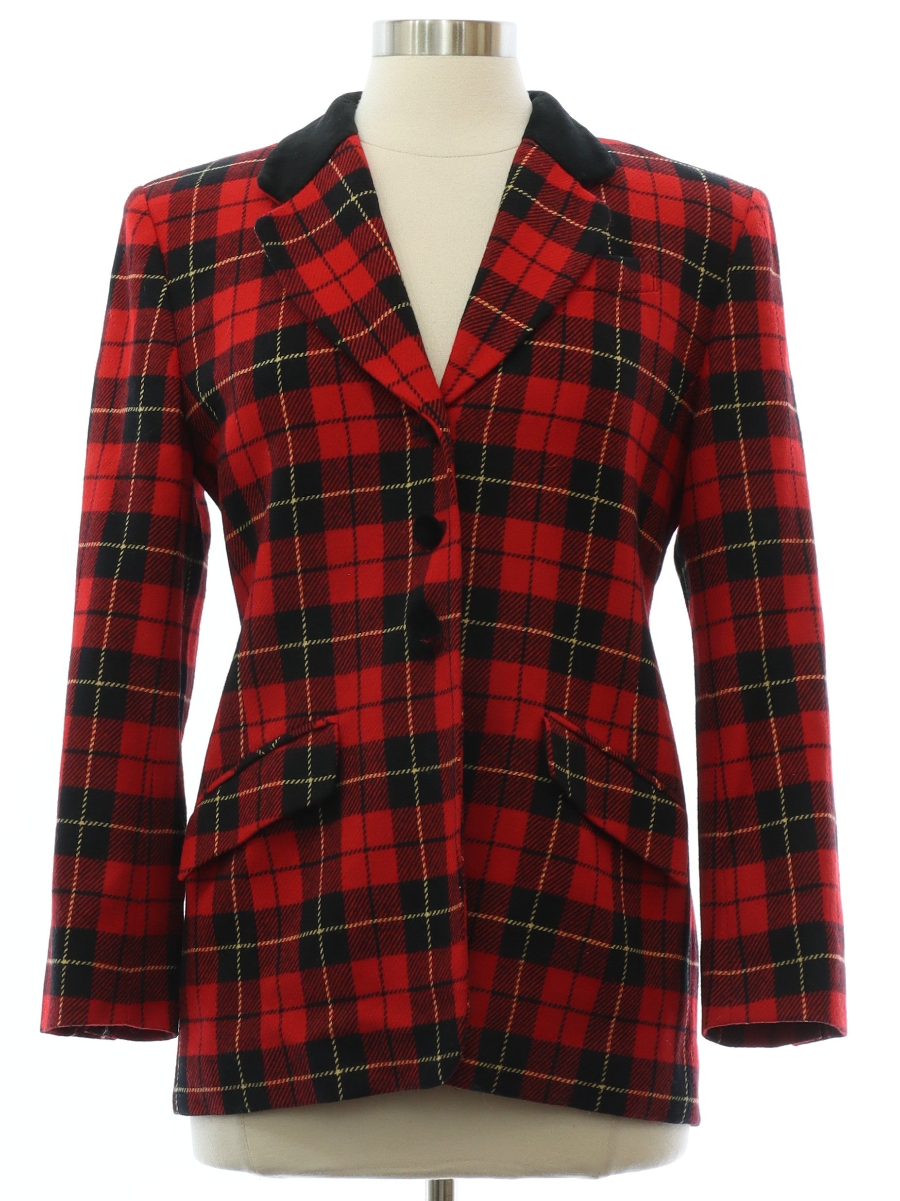 Womens Pendleton Wallace Tartan Wool Blazer Jacket