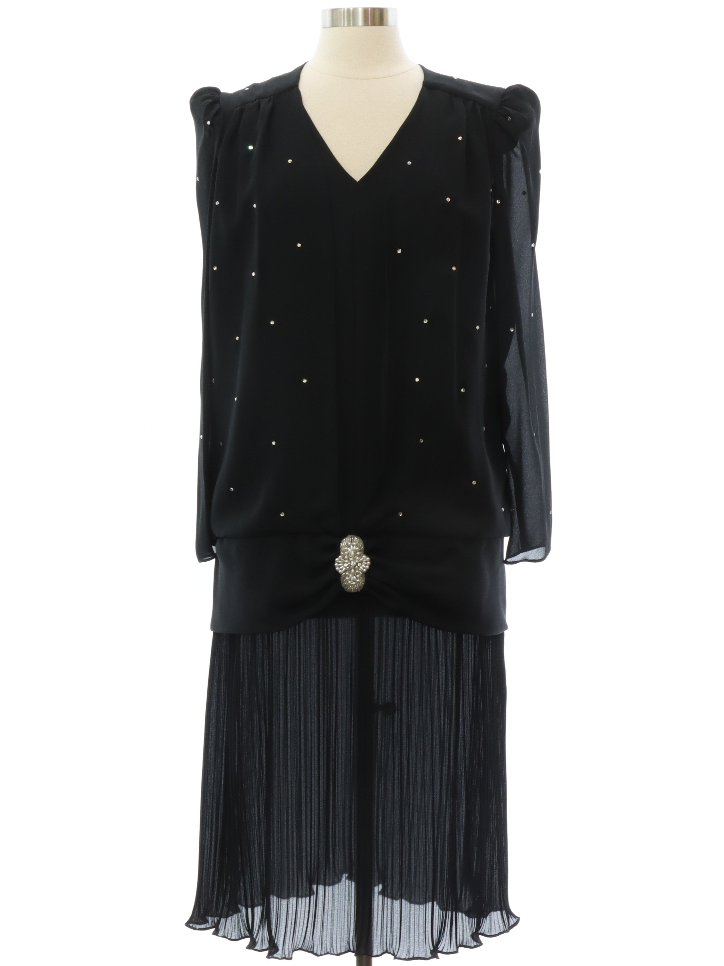 Womens Totally 80s Black Cocktail Dress