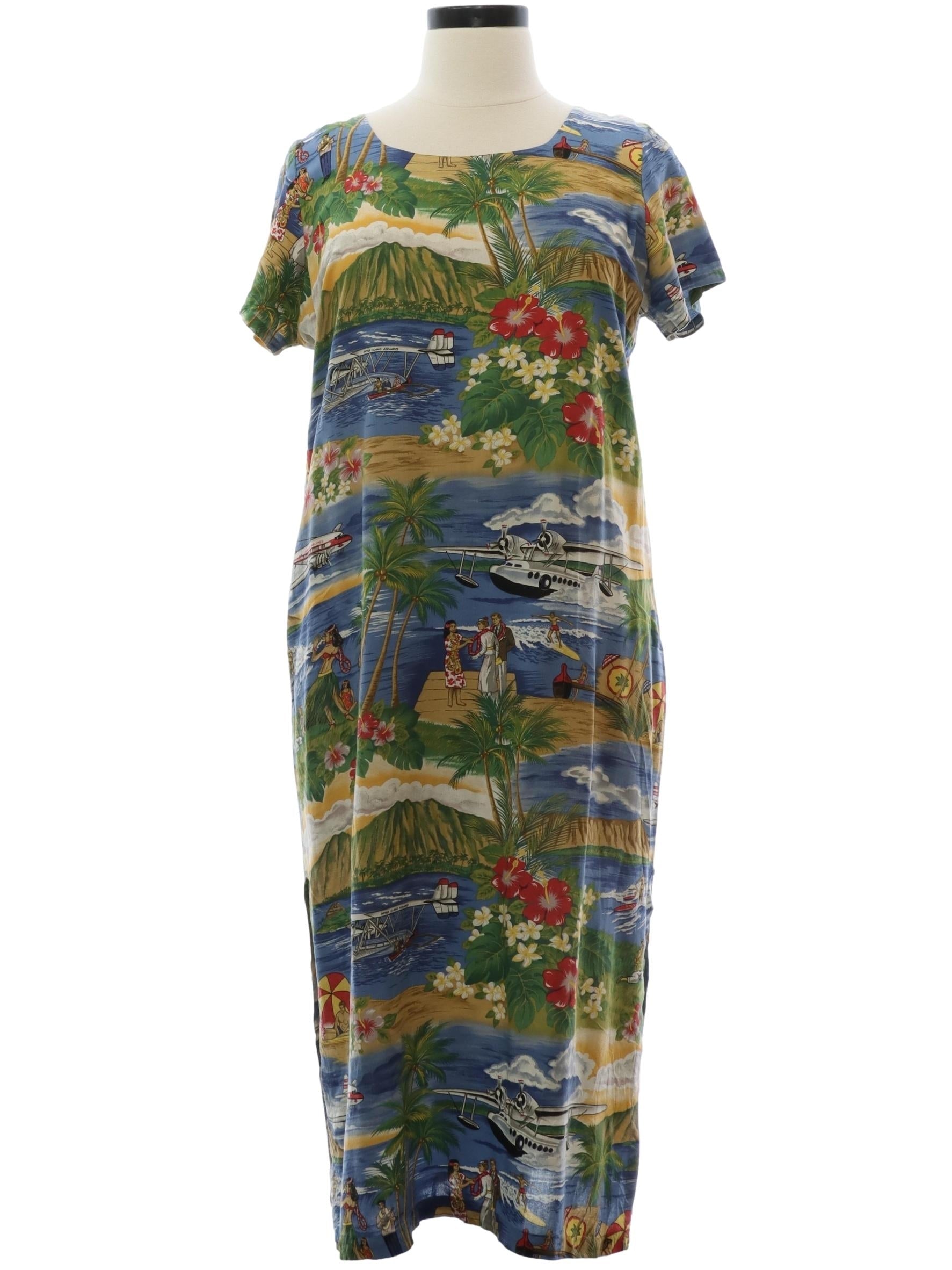Womens Rayon Hawaiian Dress