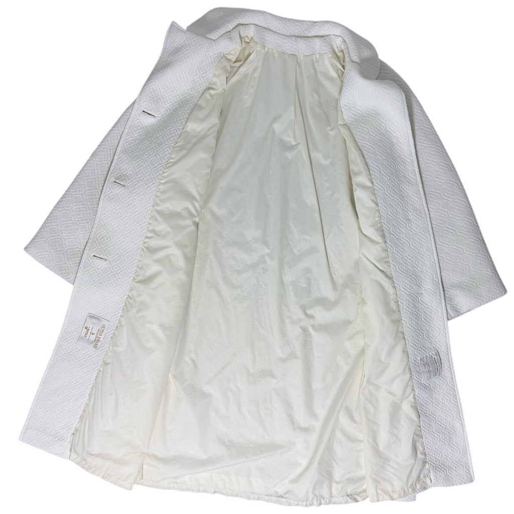 Vintage 70s Women's Medium White Double-Knit Swing Coat by Jerold
