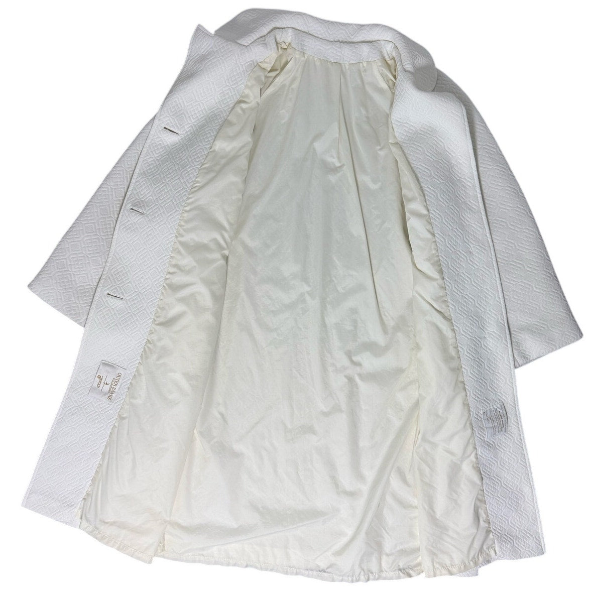 Vintage 70s Women's Medium White Double-Knit Swing Coat by Jerold