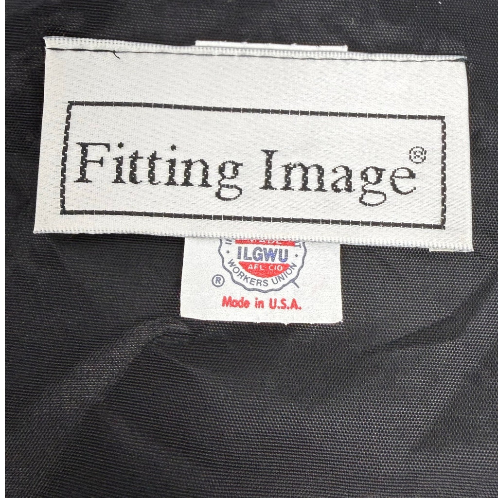 Vintage 1980s Fitting Image Avenue Black Velvet Skirt Suit Plus Size 18