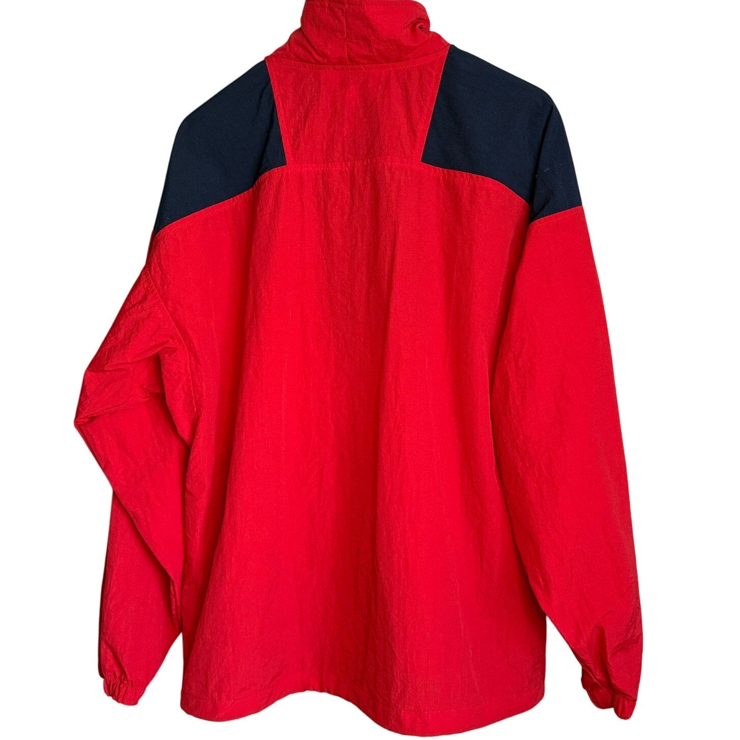 Vintage 90s Men's Small Columbia Sportswear Pullover Windbreaker Jacket Red Blue
