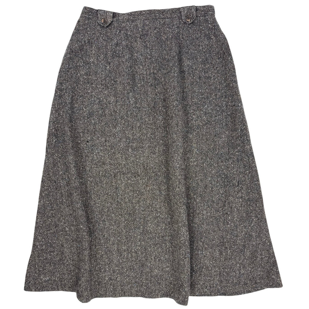 Vintage 90s Orvis Brown Tan Blue Tweed Maxi Skirt Women’s 10