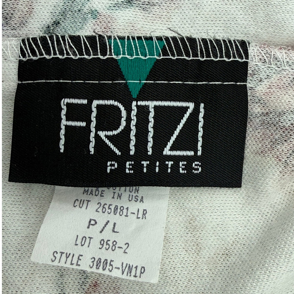 Vintage 90s Fritzi Petites Floral Blouse Skirt Set Women’s Large Petite