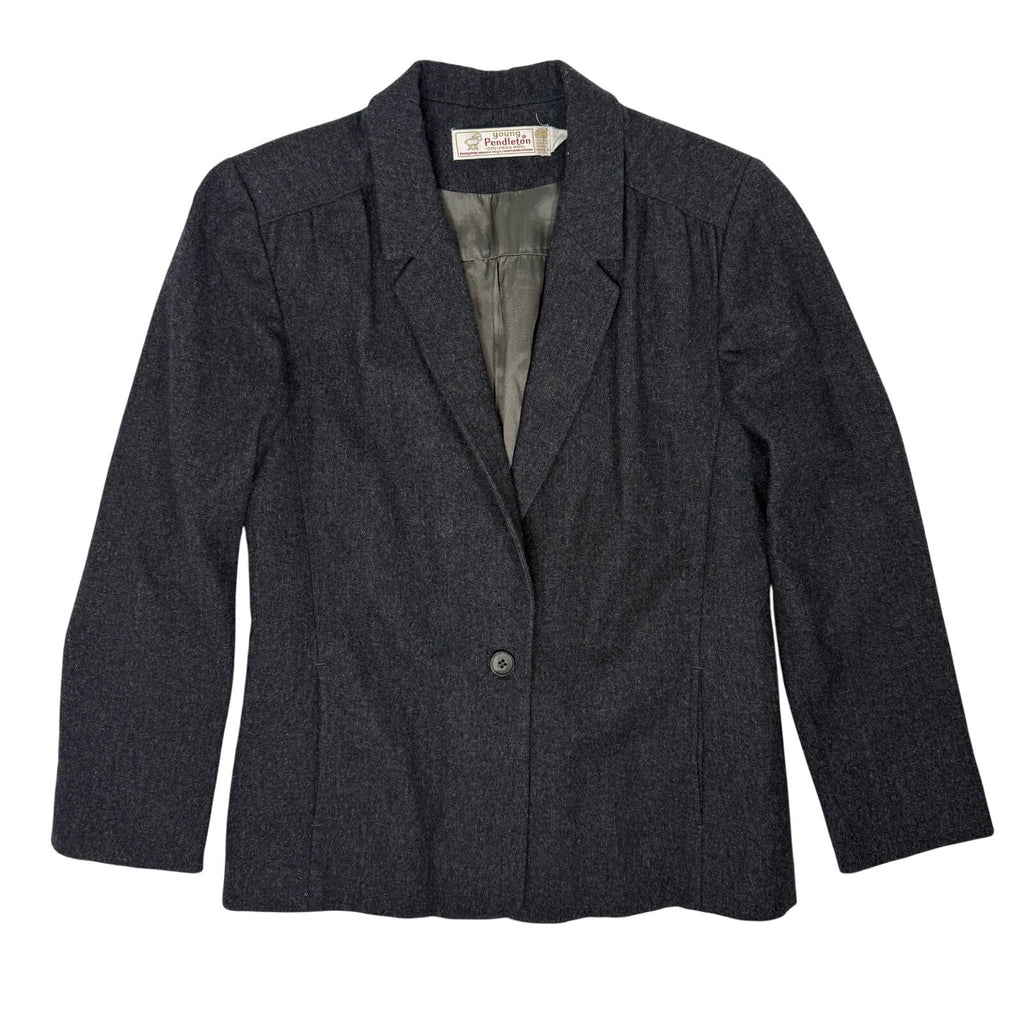 Vintage 70s Women's Small Young Pendleton Wool Blazer Jacket Lined USA Made