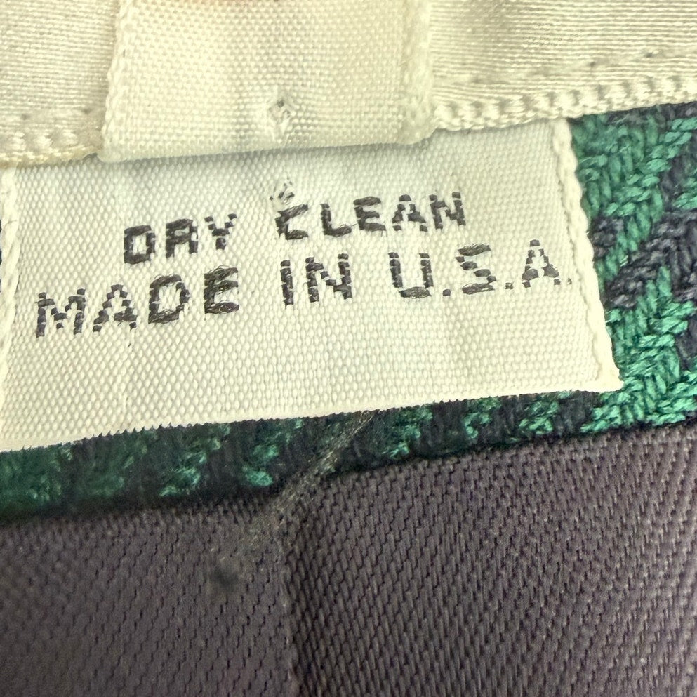 Jones New York Plaid Blazer Jacket Women's 8 Green Blue USA Single Button