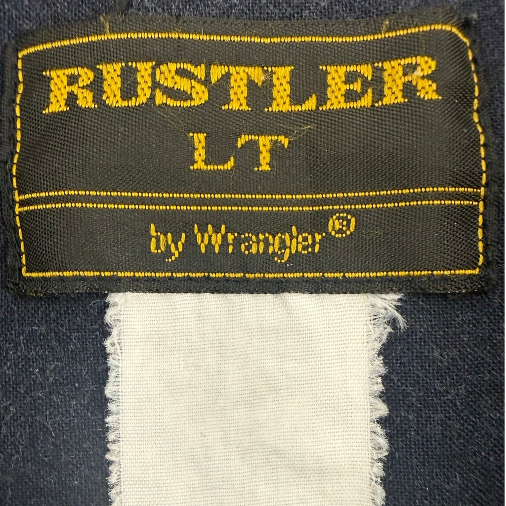 Vintage 90s Wrangler Rustler Western Aztec Snap Shirt Mens LT Cotton Blend