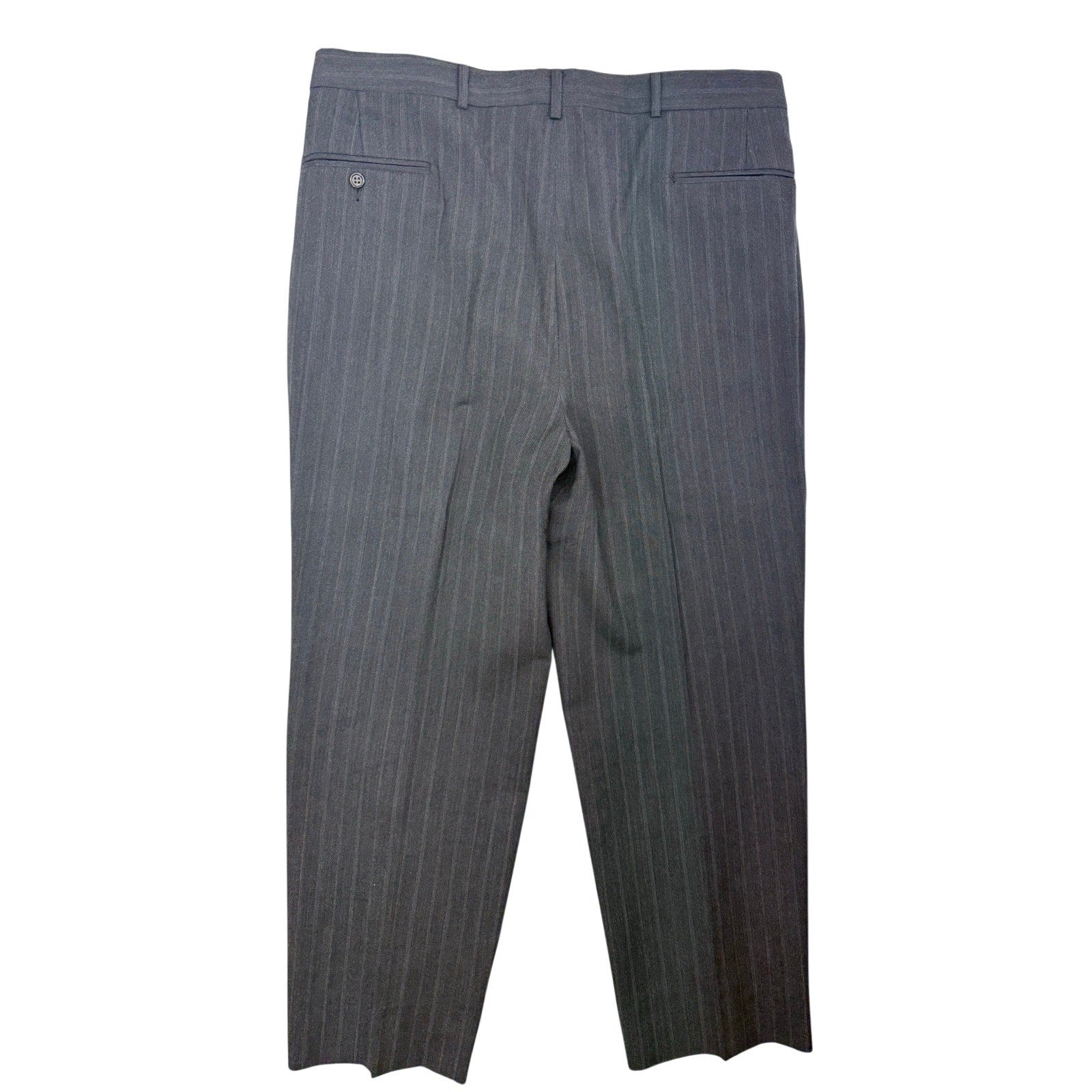 Vintage 90s Gray Wool Pinstripe Suit Men's Large 44R 38x30 USA Palm Beach