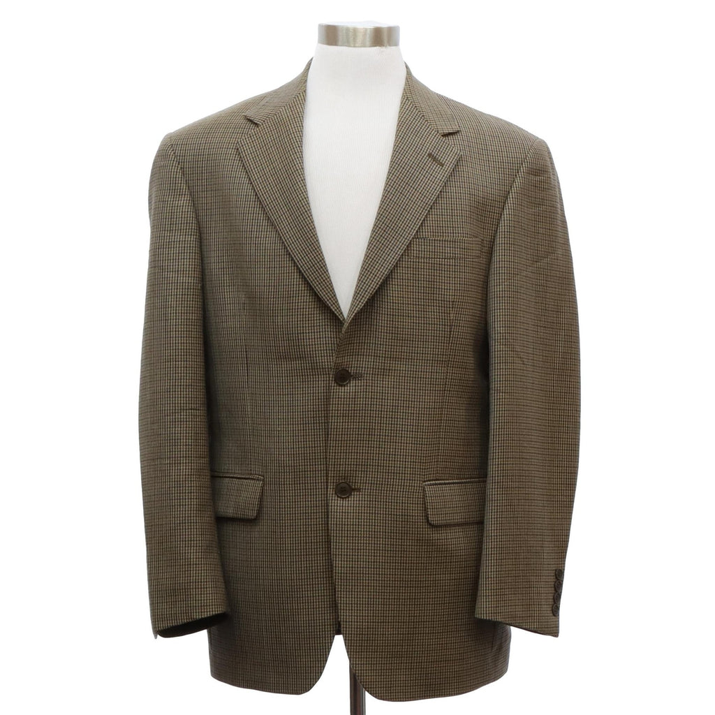 Vintage 1980s Gianfranco Ruffini Wool Houndstooth Blazer Mens 38R
