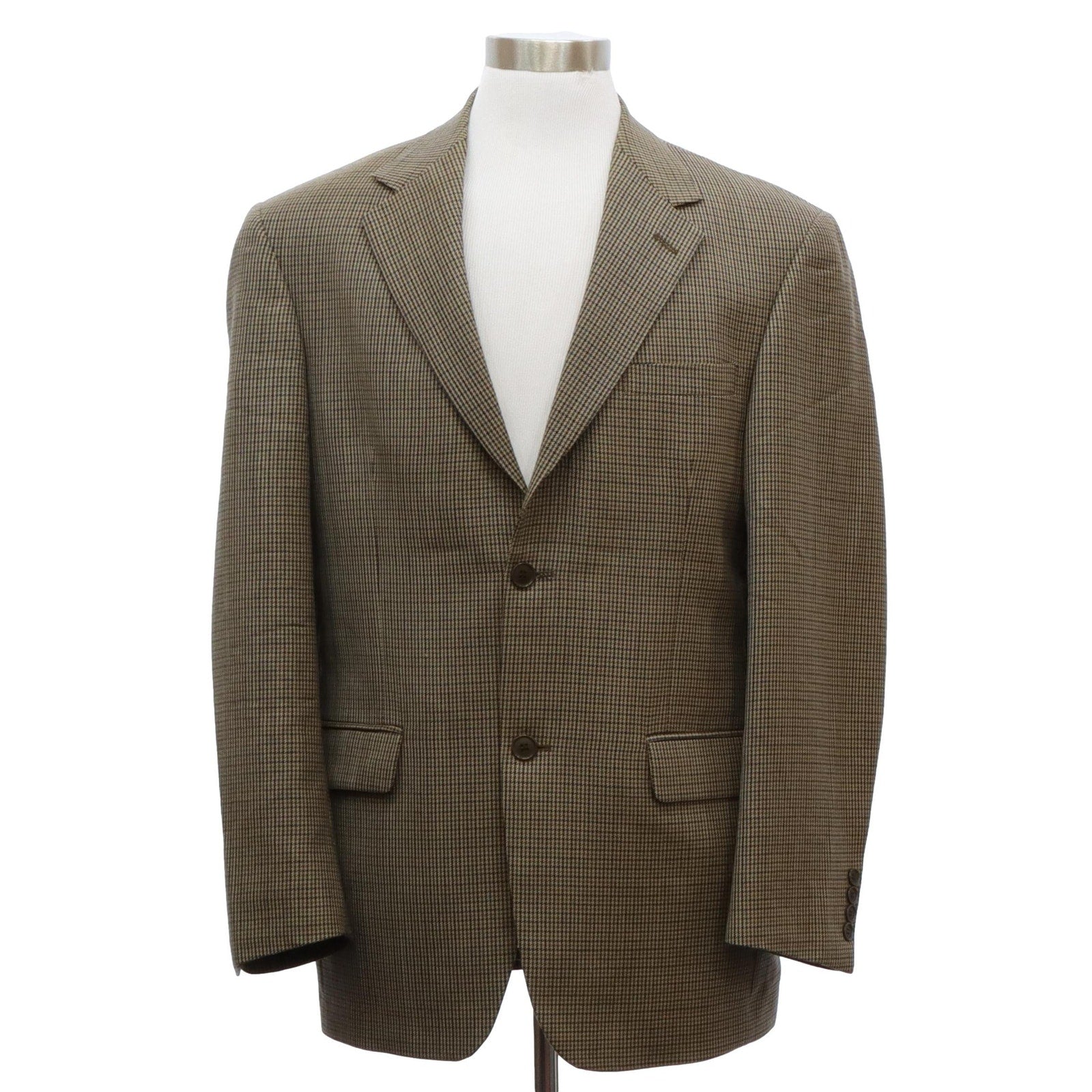 Vintage 1980s Gianfranco Ruffini Wool Houndstooth Blazer Mens 38R