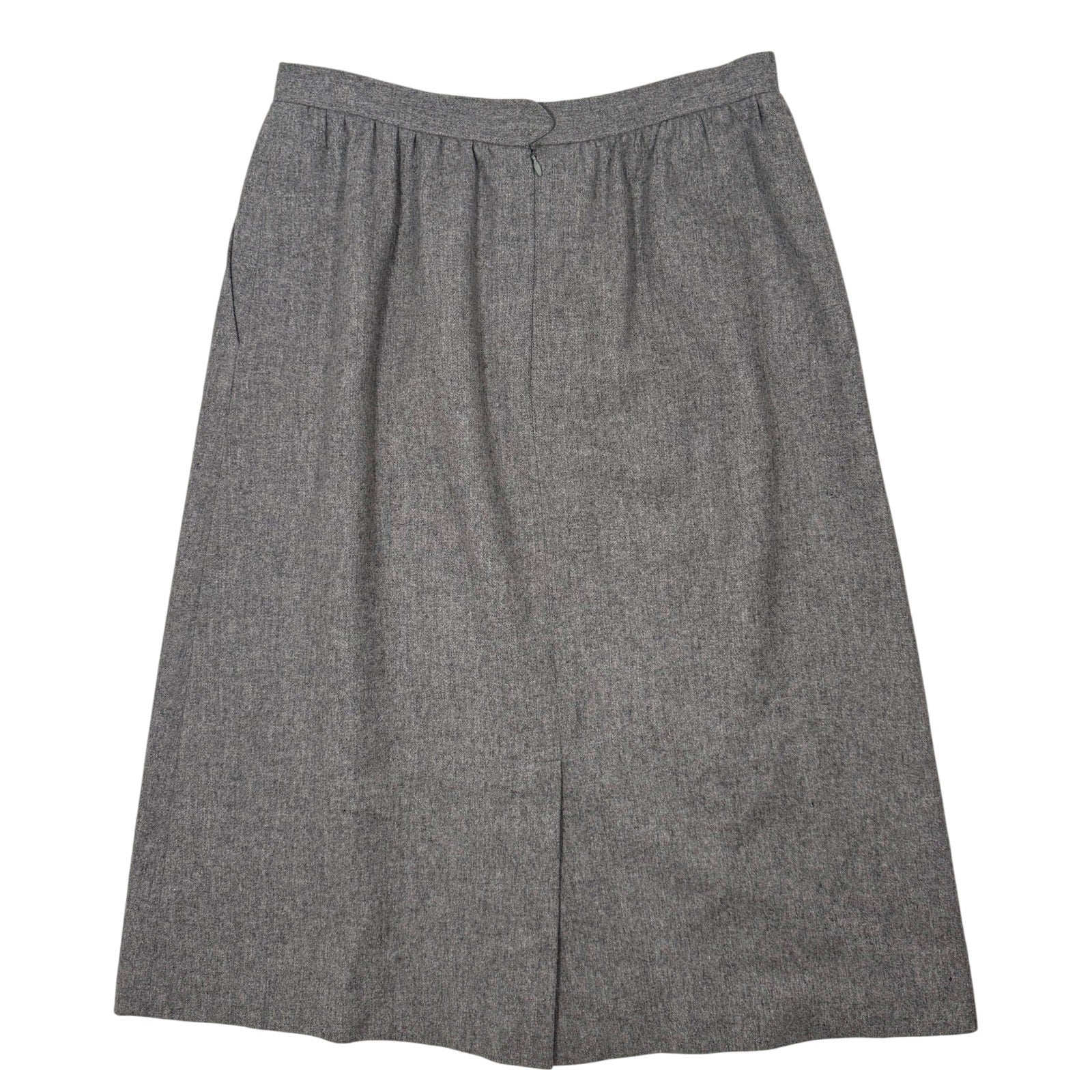 Vintage 80s Women's 14 Evan-Picone Wool Gray Skirt Suit Set USA Made