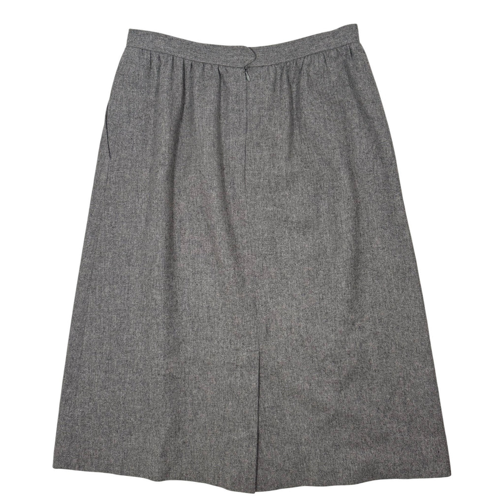 Vintage 80s Evan-Picone Wool Gray Skirt Suit Set USA Made Women's 14