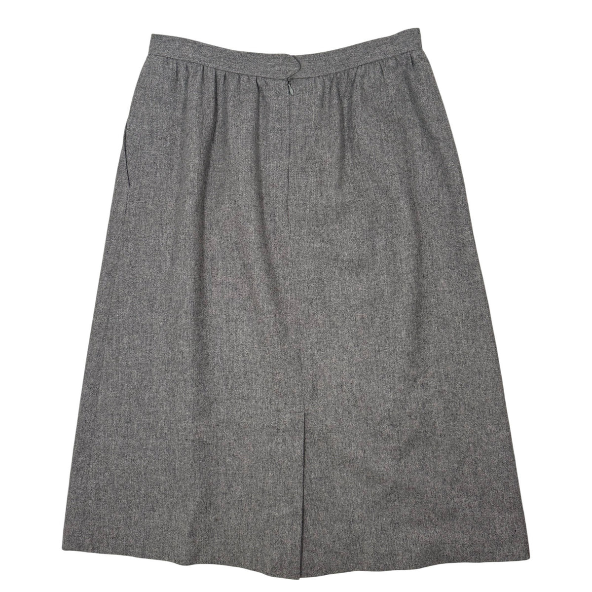 Vintage 80s Evan-Picone Wool Gray Skirt Suit Set USA Made Women's 14