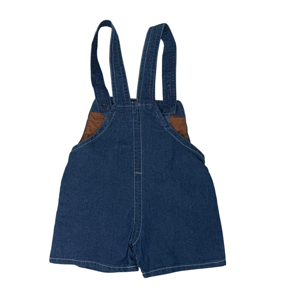 Vintage 2000s Baby 9-12 Months Overalls Blue Denim Dog with 3D Ears