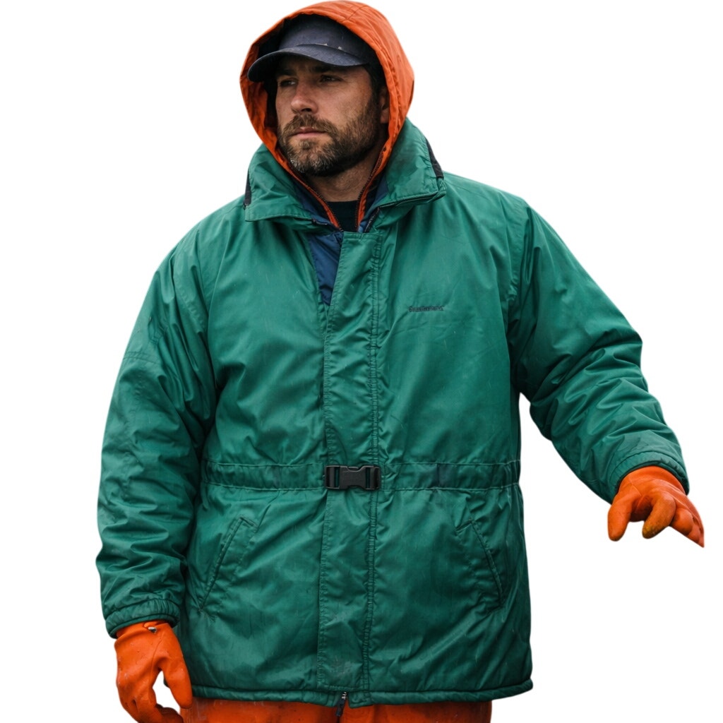 Vintage 80s Stearns Men’s XL Flotation Jacket Type III PFD USCG Green Blue
