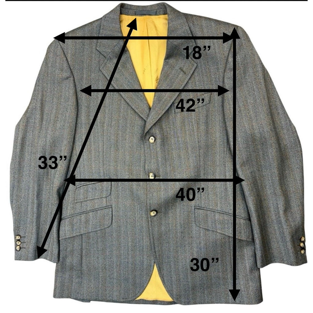 Vintage 90s Gurteen Esquire Wool Suit Jacket Mens 40R Gray Plaid Blazer