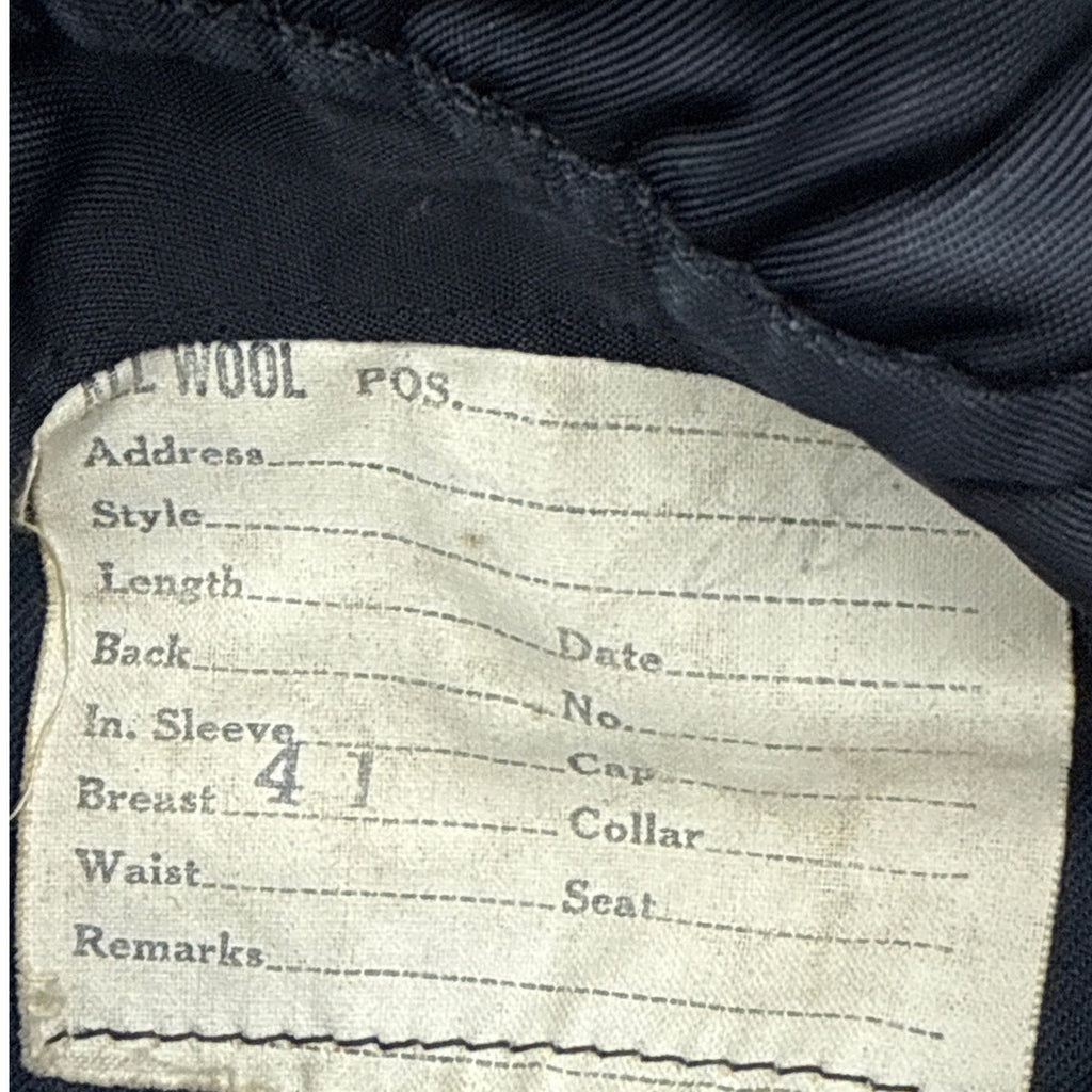 Vintage 70s Black Double Breasted Wool Blend Sport Coat Men's Large 42R