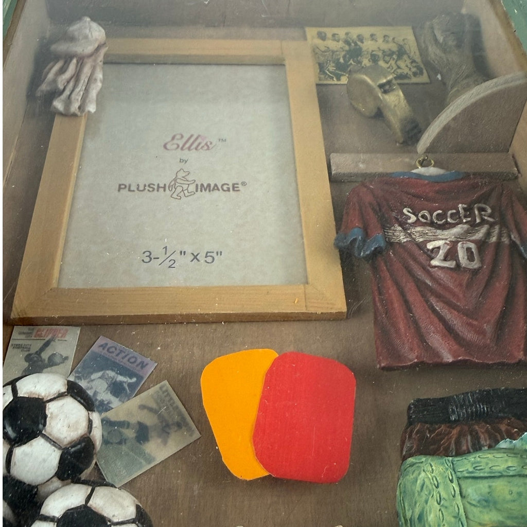 Ellis by Plush Image Soccer Memories 3D Shadow Box Photo Frame 3.5x5