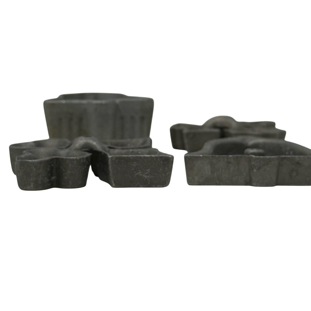 Vintage 70s Cast Iron Rosette Molds Kalikus Hirco Set of 4 Made in USA