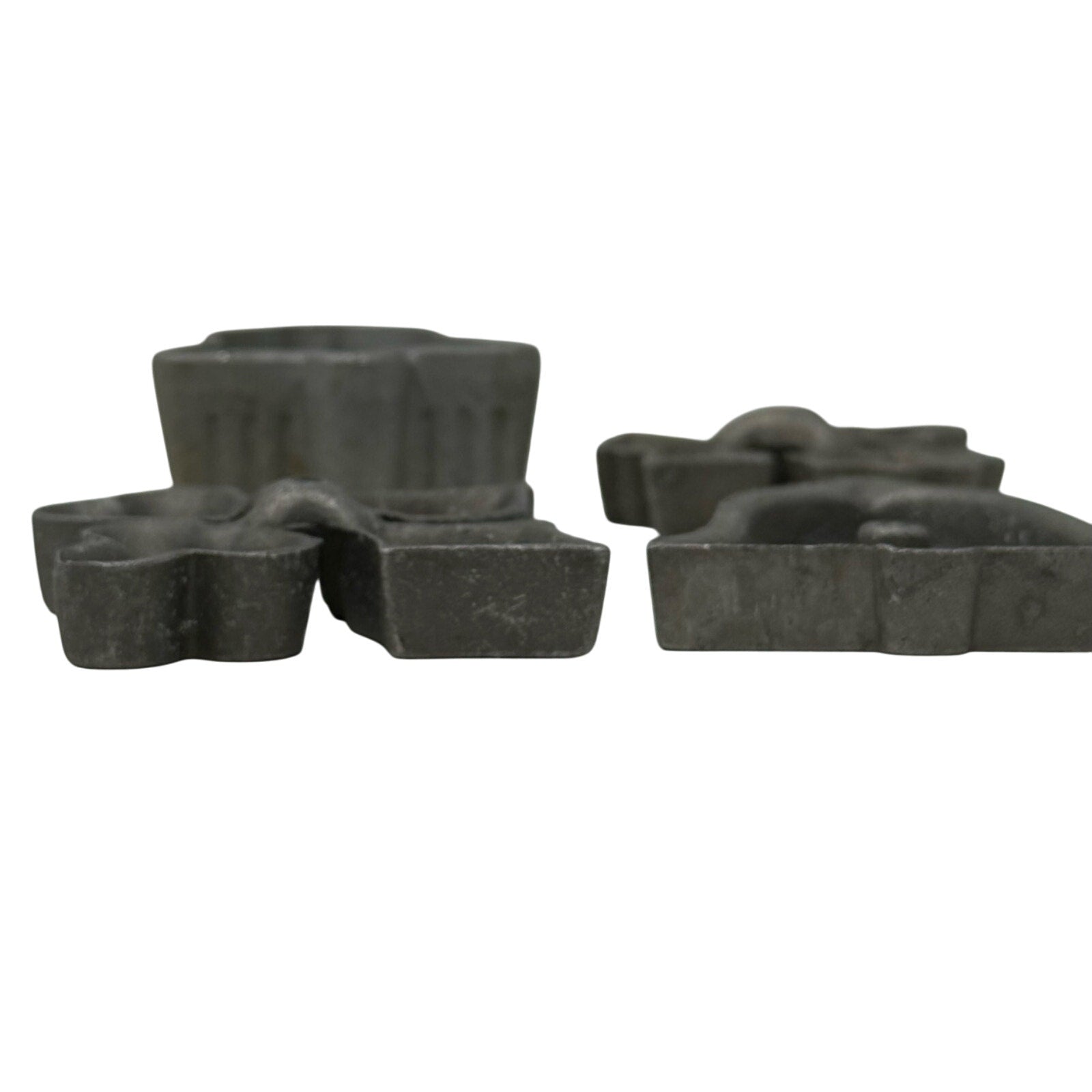 Vintage 70s Cast Iron Rosette Molds Kalikus Hirco Set of 4 Made in USA