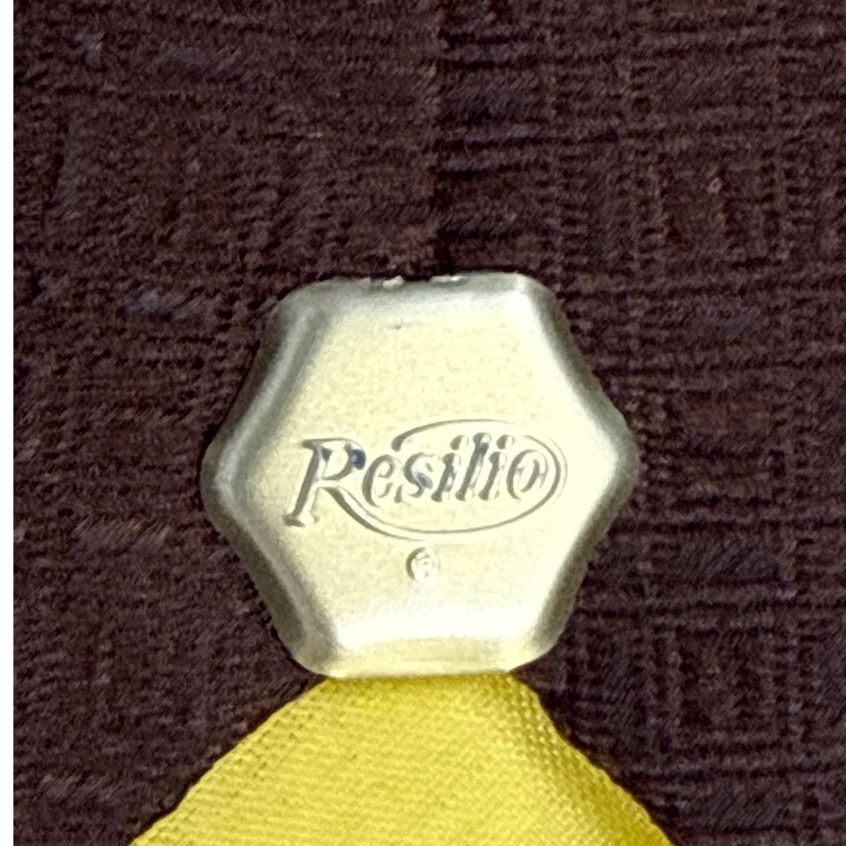 Vintage 60s Resilio Brown Heraldic Geometric Wide Necktie 4.25”