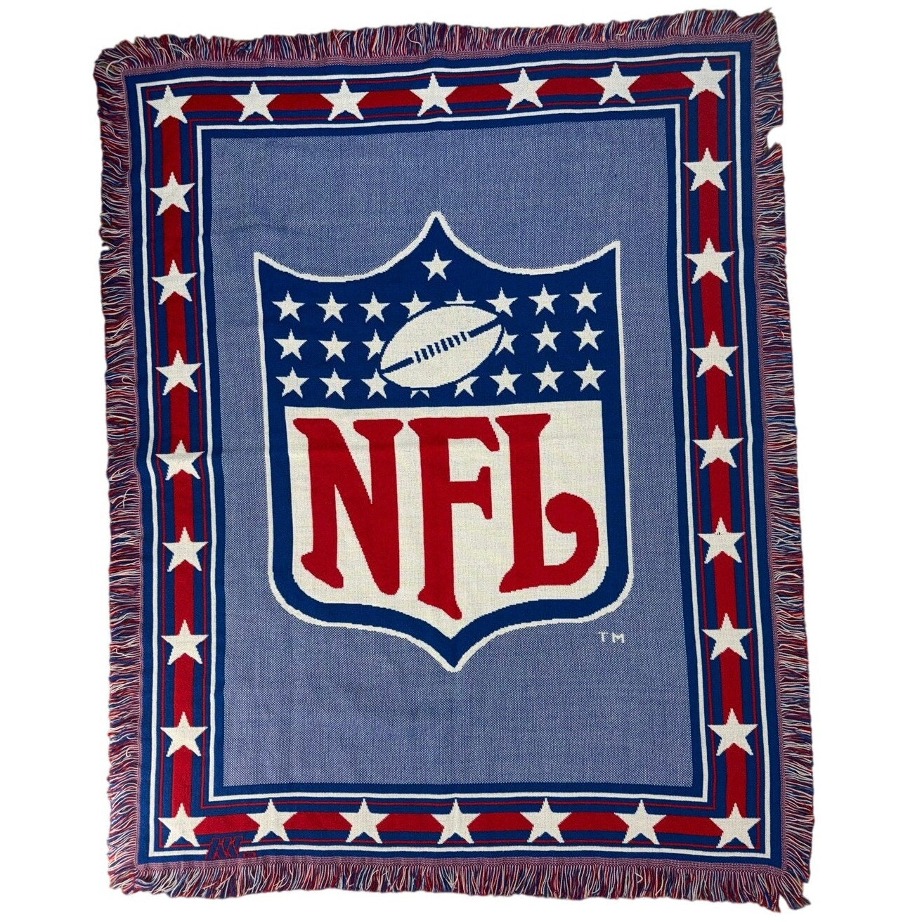 Vintage 90s NFL Shield Throw Blanket The Northwest Co USA Acrylic 59x46