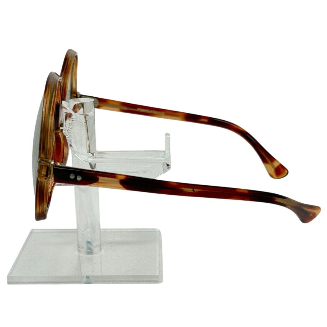 Vintage 70s Women's Frame France Octagon Eyeglass Frames Brown Tortoise France