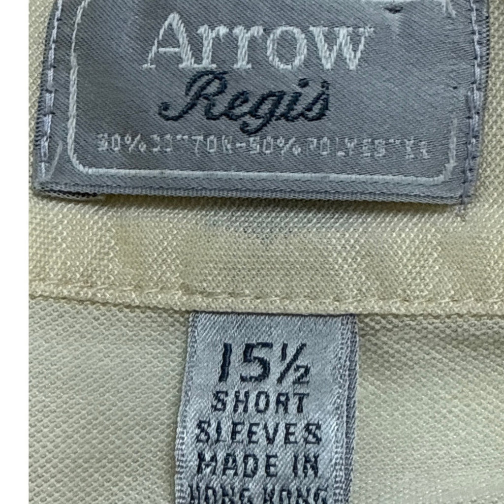 Vintage 80s Arrow Regis Beige Knit Two-Pocket Shirt Men’s Medium